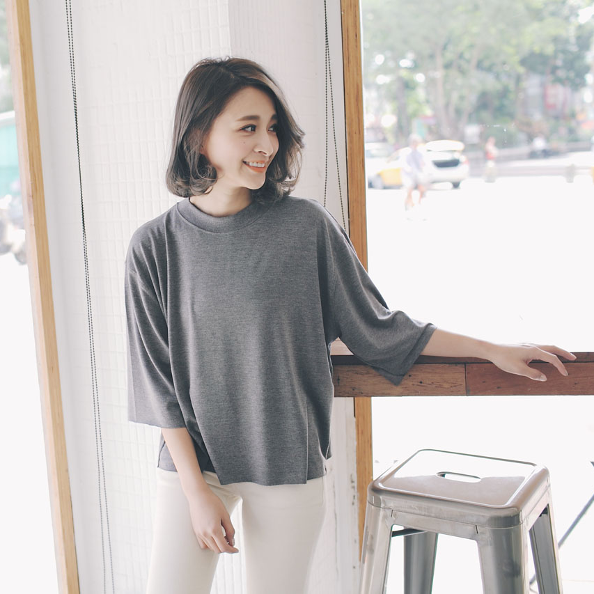 素面寬袖上衣(兩色)