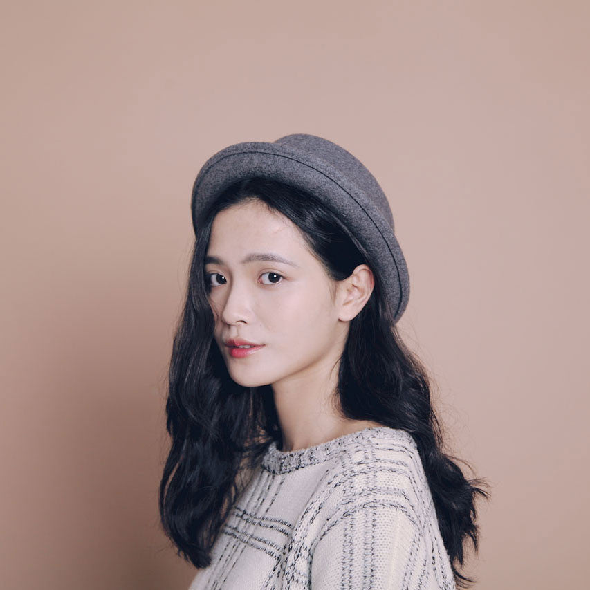 毛料小圓禮帽