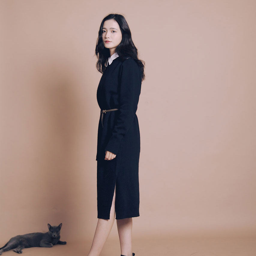 質感喀什米爾羊毛連身裙