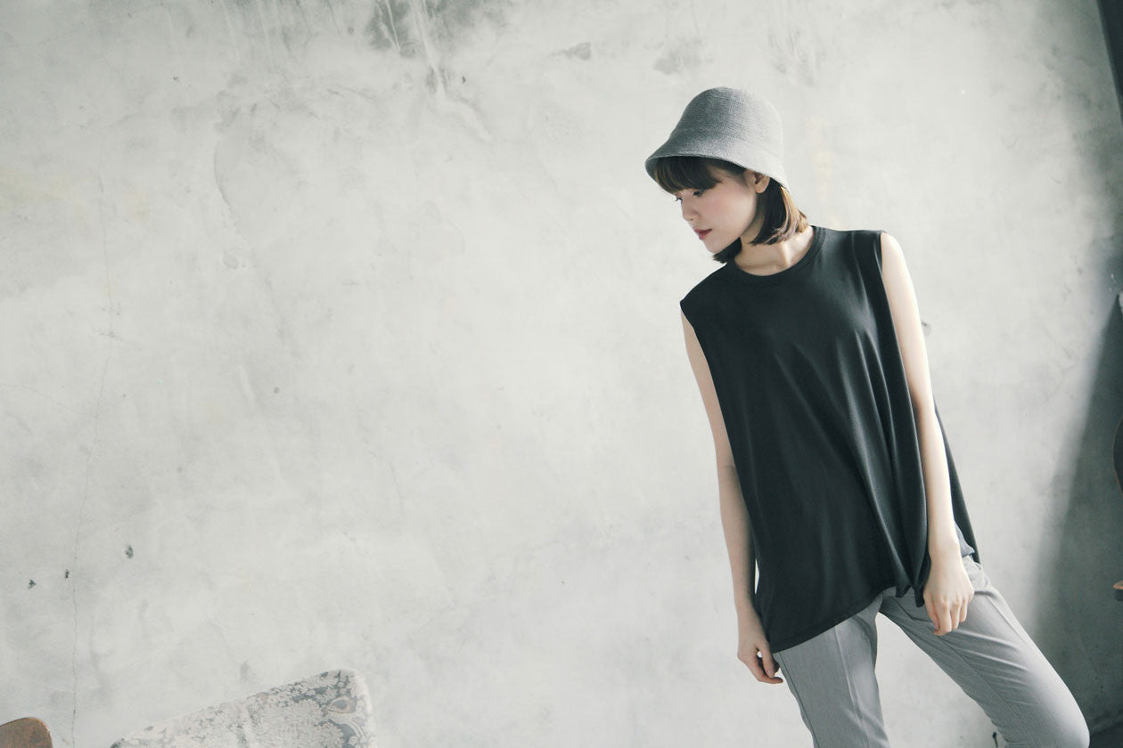 不規則下擺長背心(兩色)