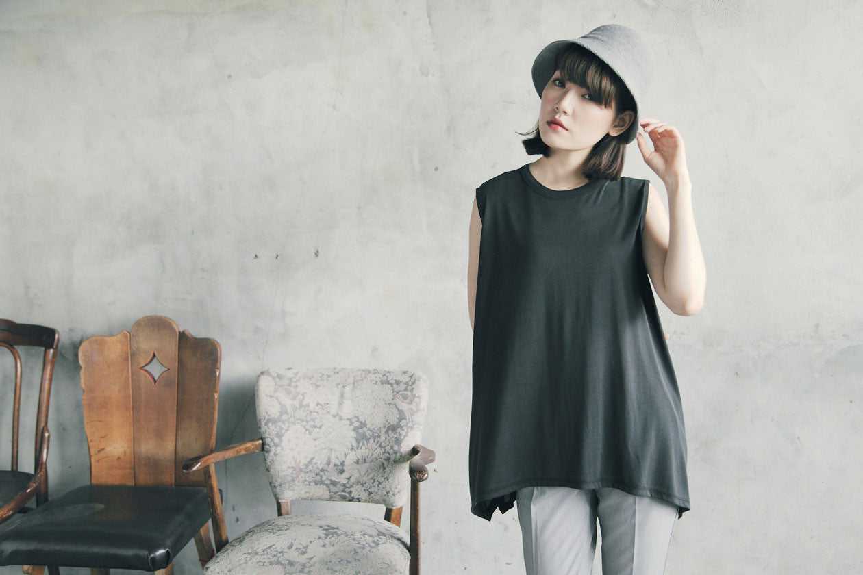 不規則下擺長背心(兩色)