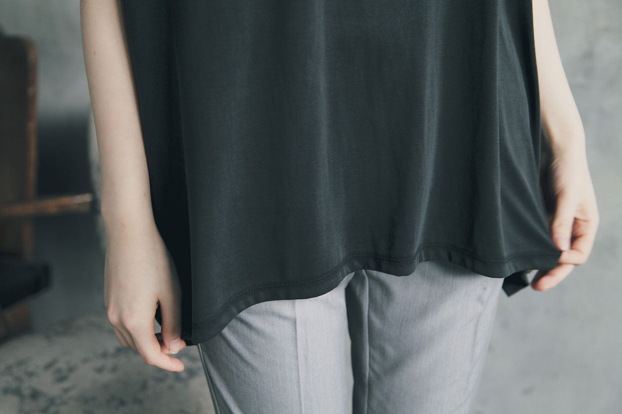 不規則下擺長背心(兩色)