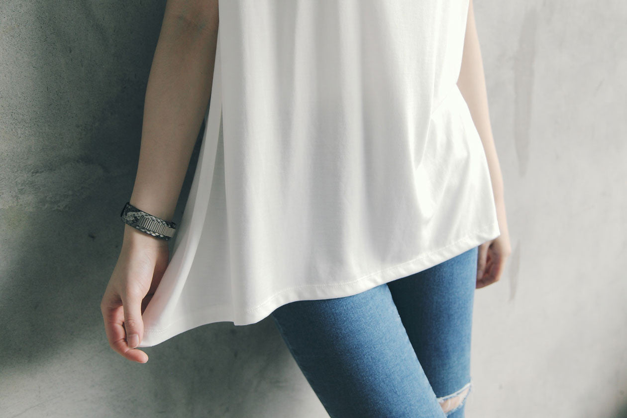 不規則下擺長背心(兩色)