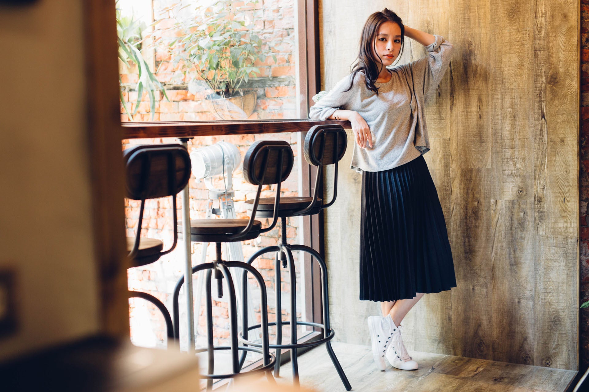 隨性寬版長袖上衣(兩色)