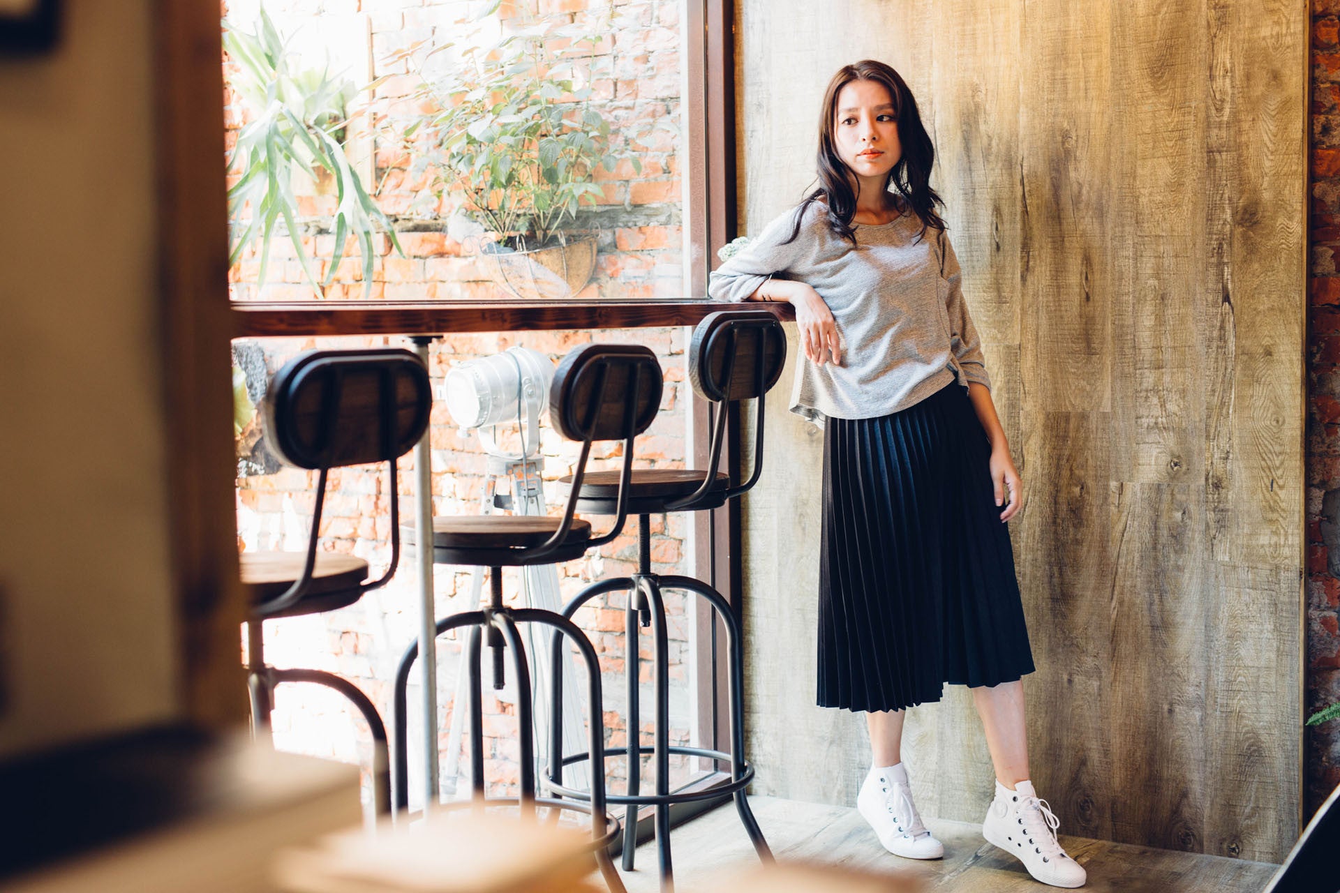 隨性寬版長袖上衣(兩色)