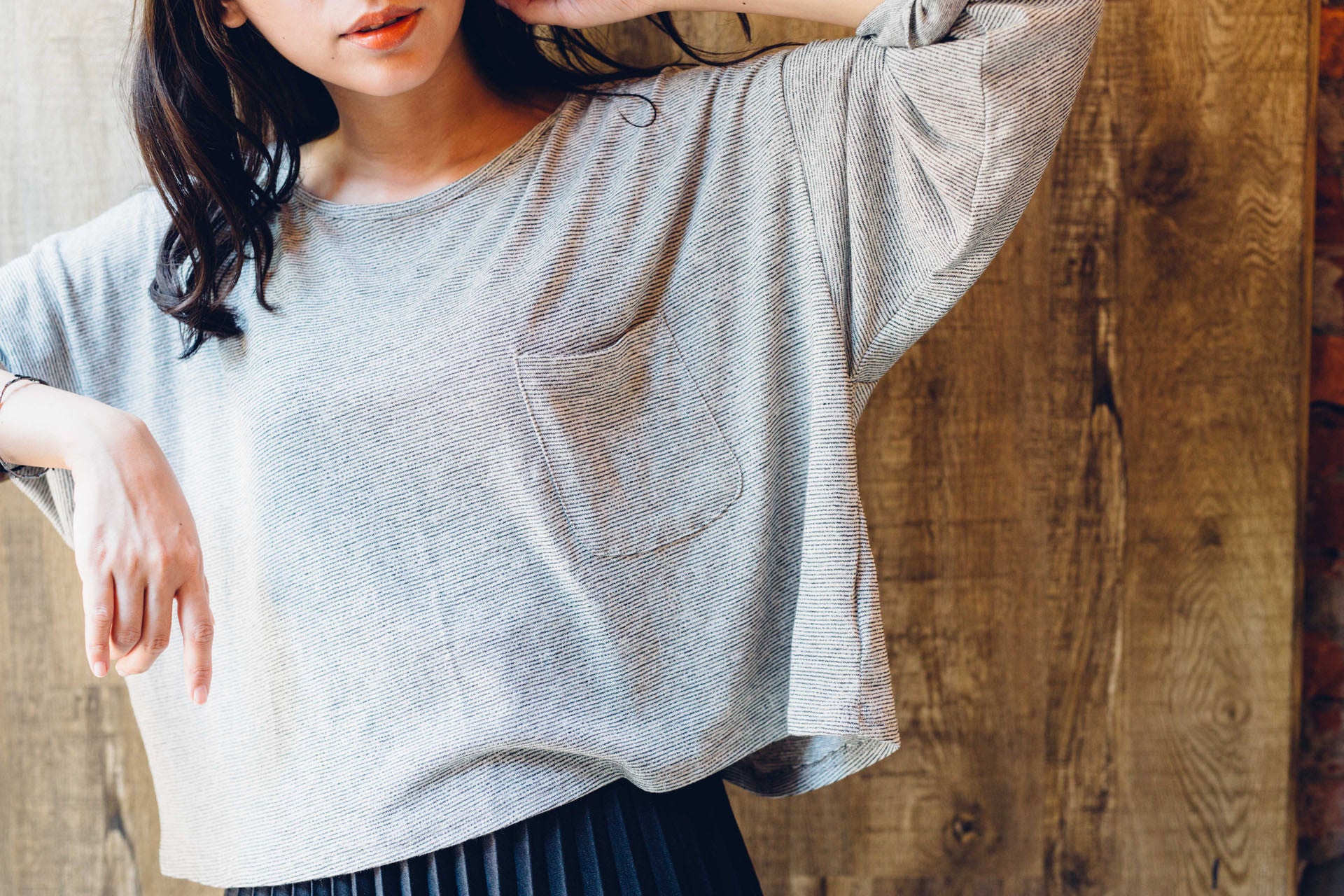 隨性寬版長袖上衣(兩色)