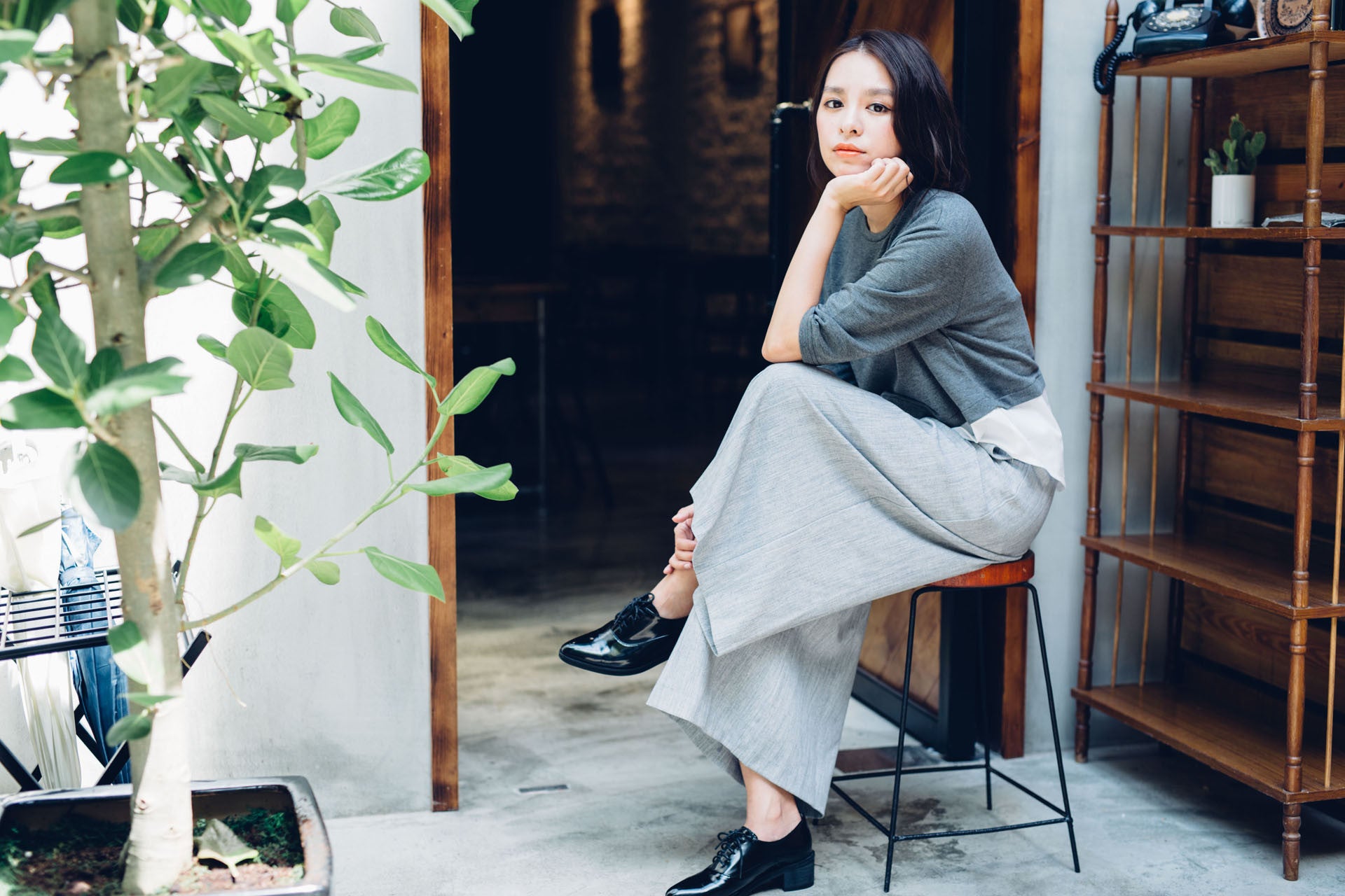 雙活褶八分寬褲(兩色)