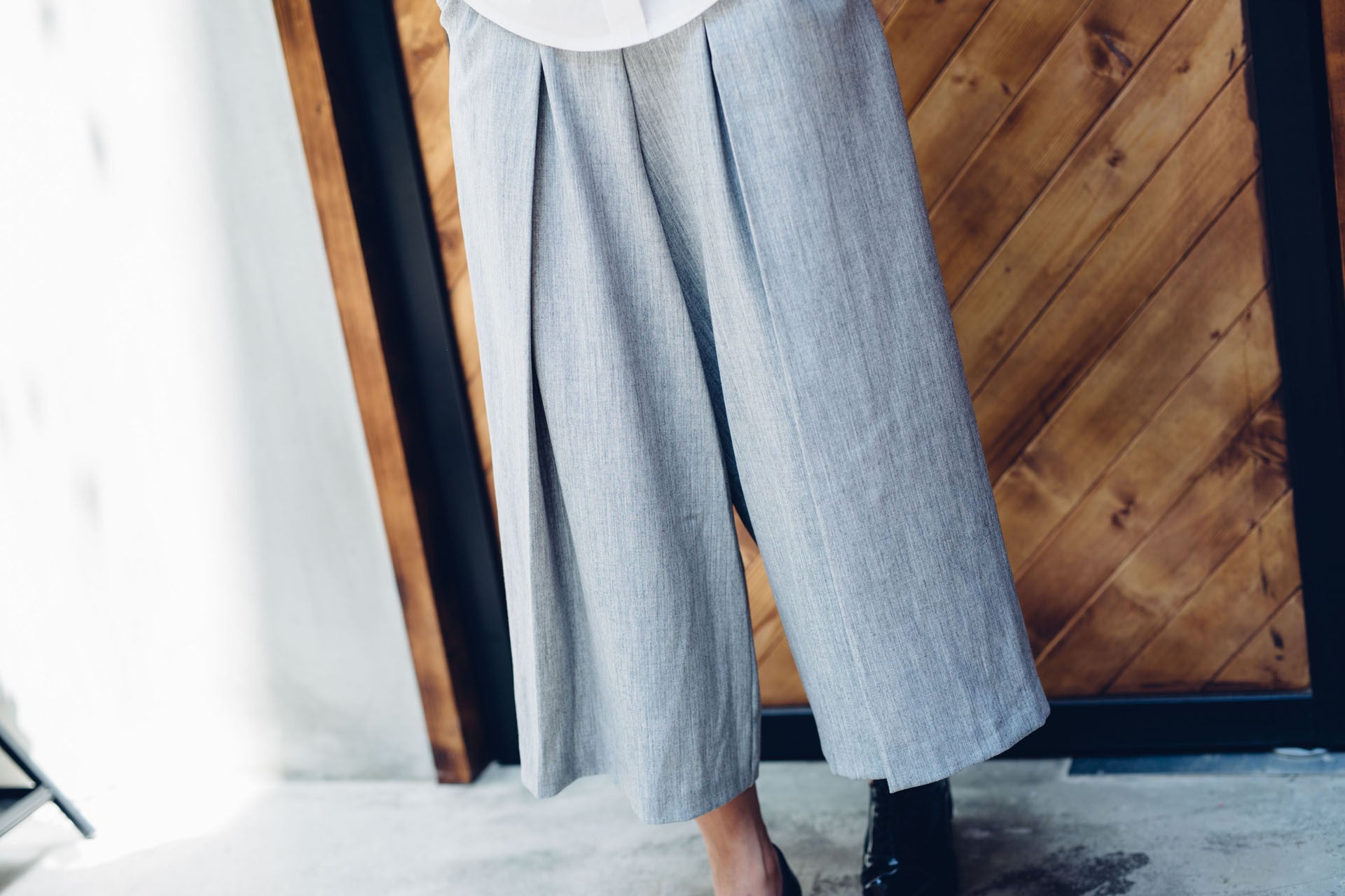 雙活褶八分寬褲(兩色)