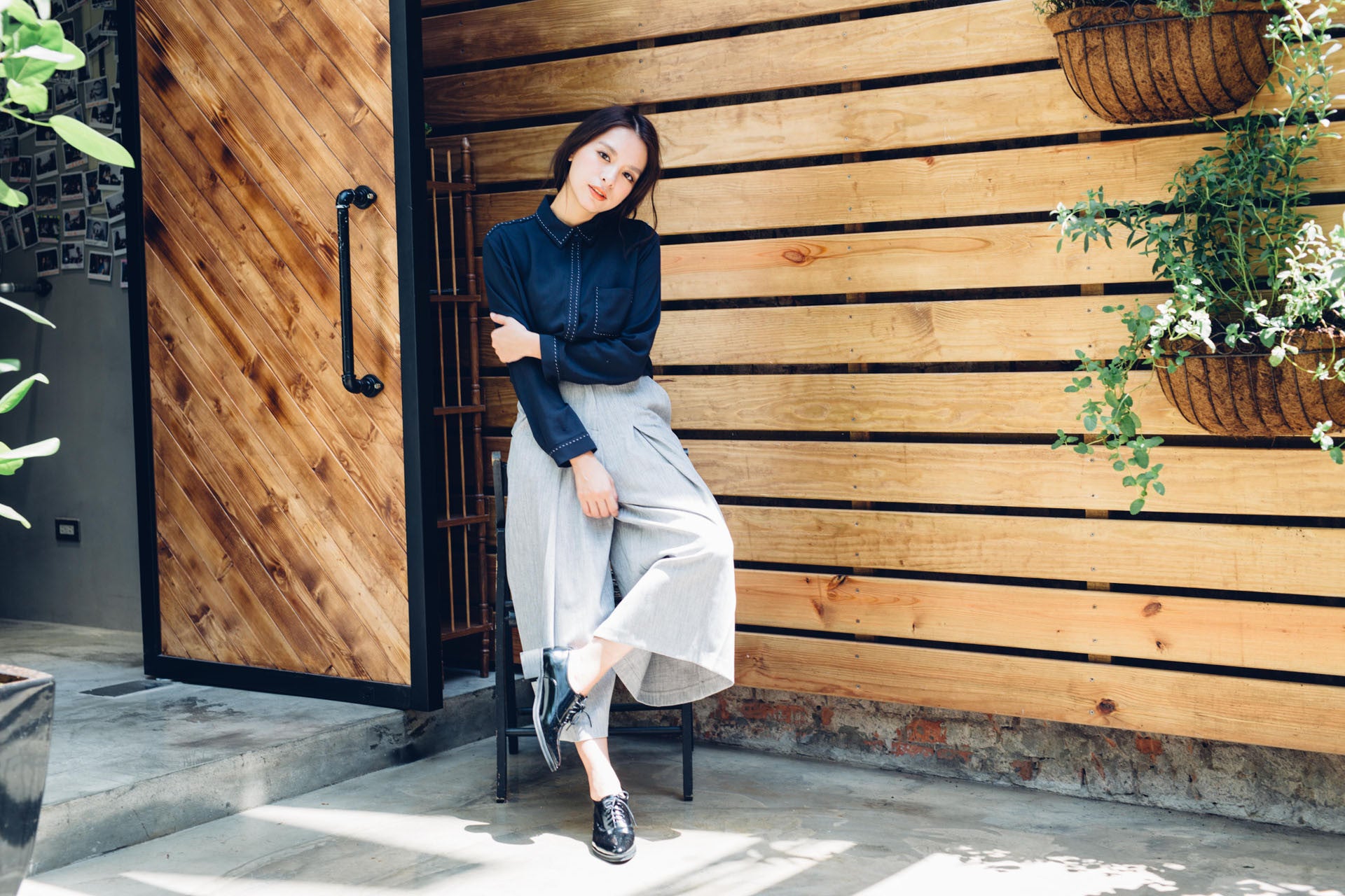 雙活褶八分寬褲(兩色)