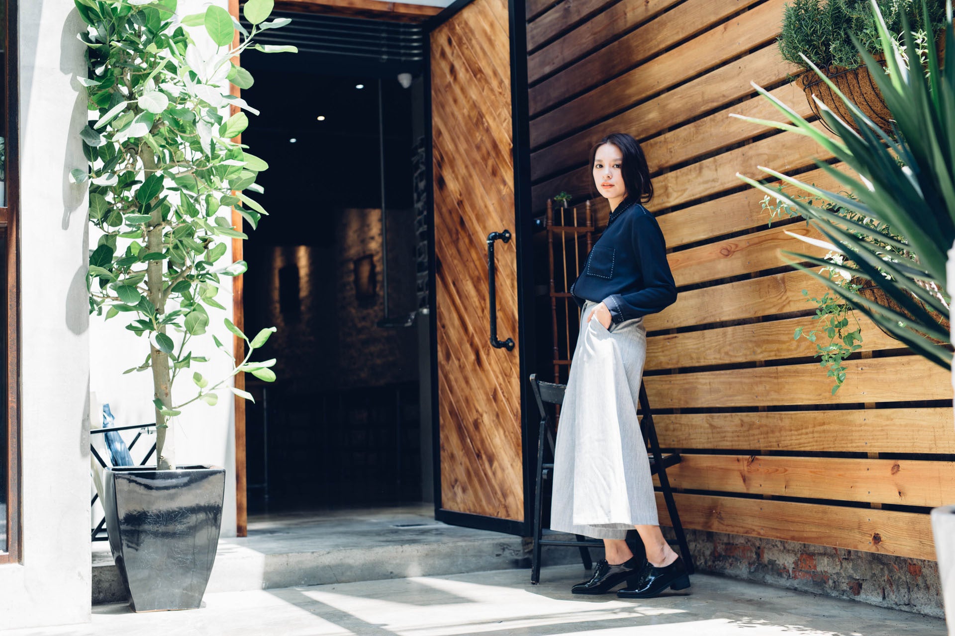 雙活褶八分寬褲(兩色)