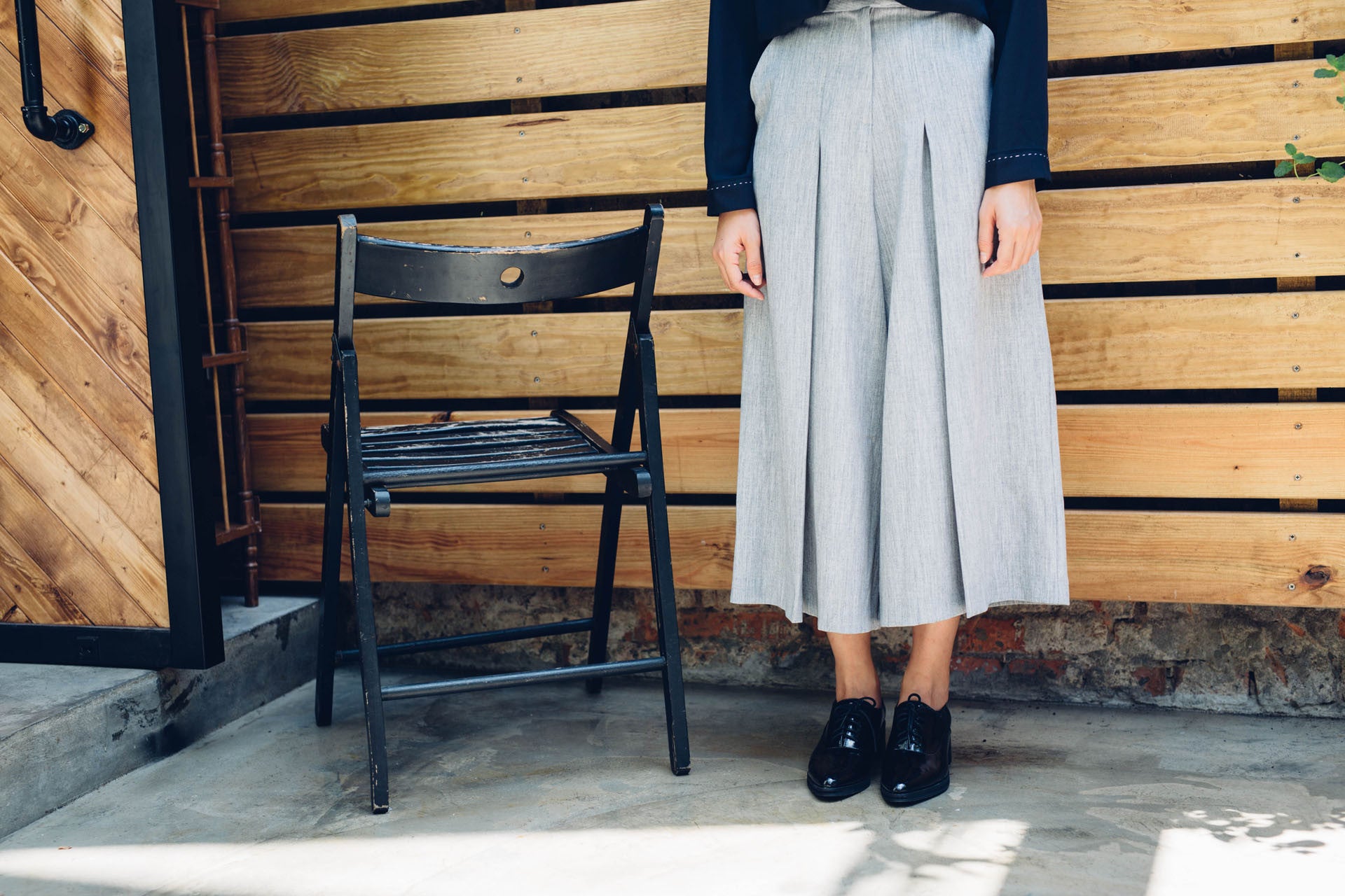 雙活褶八分寬褲(兩色)