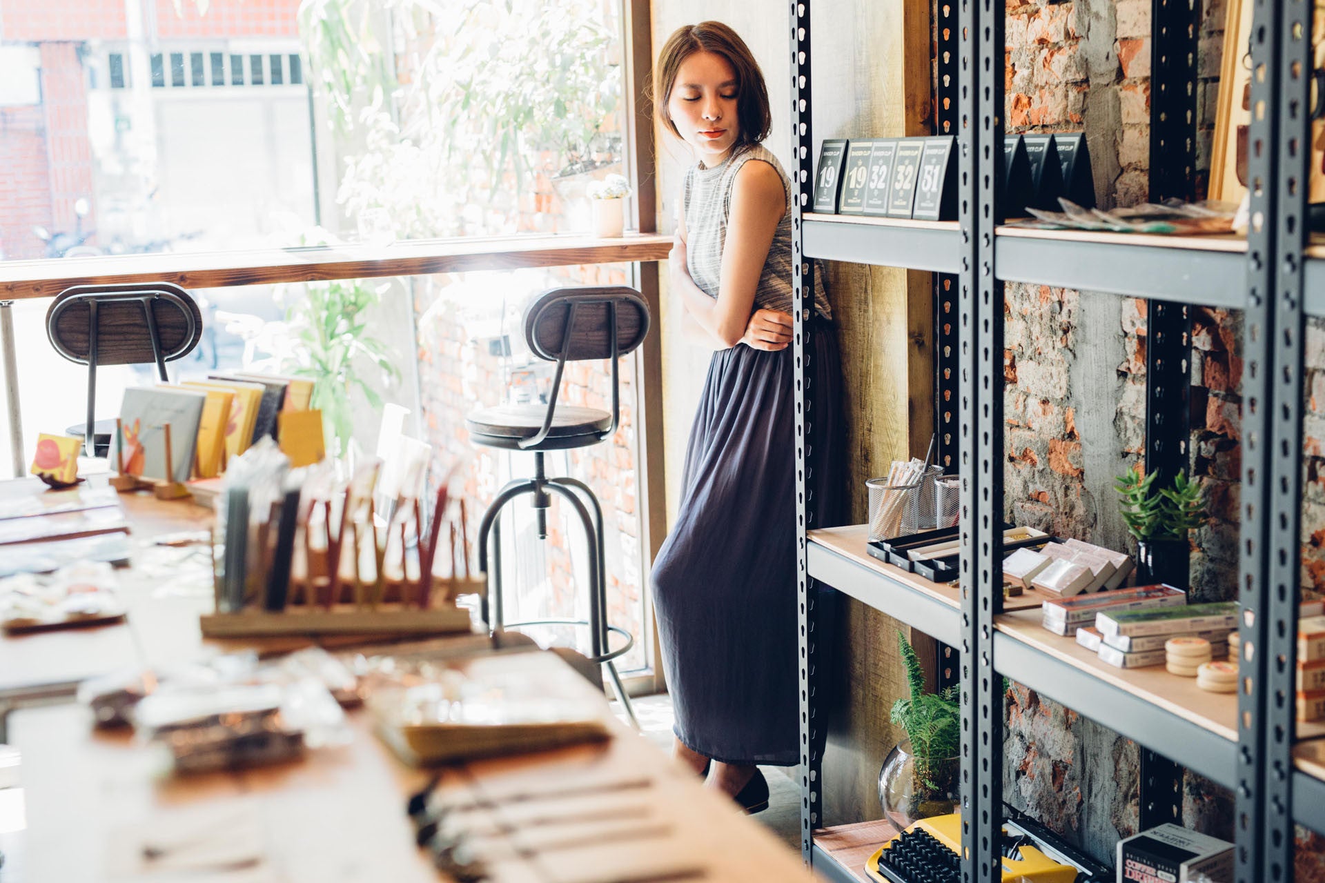 鐵灰飄逸涼感褲裙