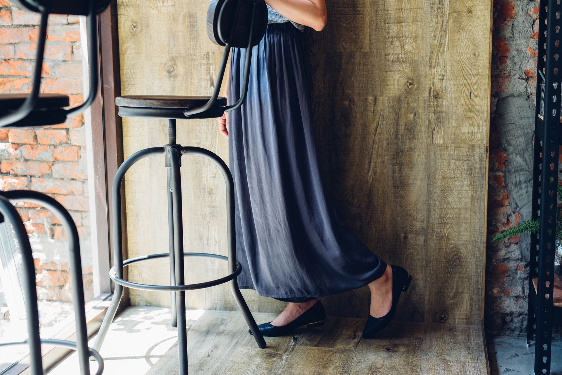 鐵灰飄逸涼感褲裙