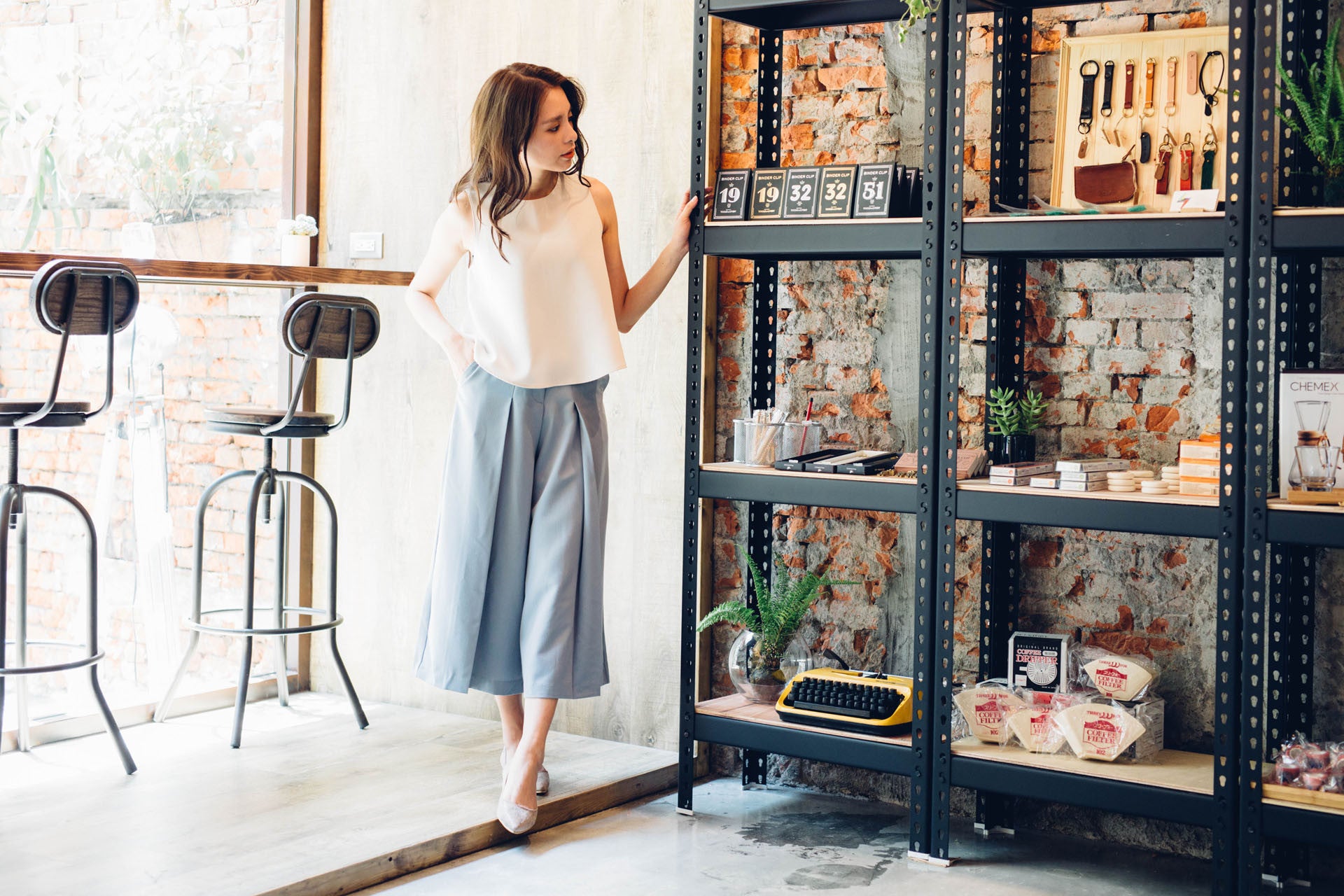 雙活褶八分寬褲(兩色)