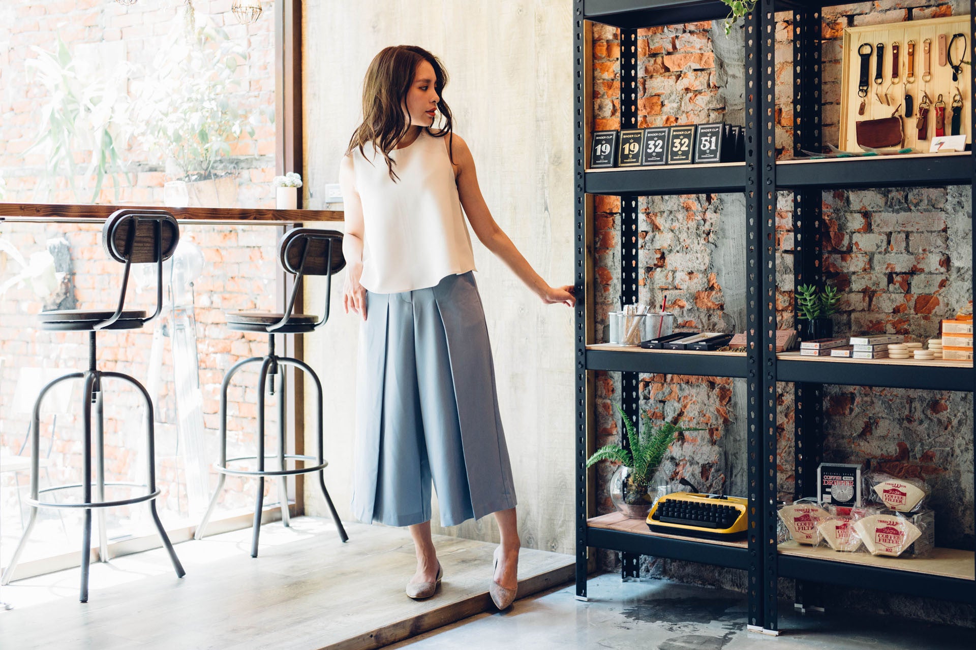 雙活褶八分寬褲(兩色)