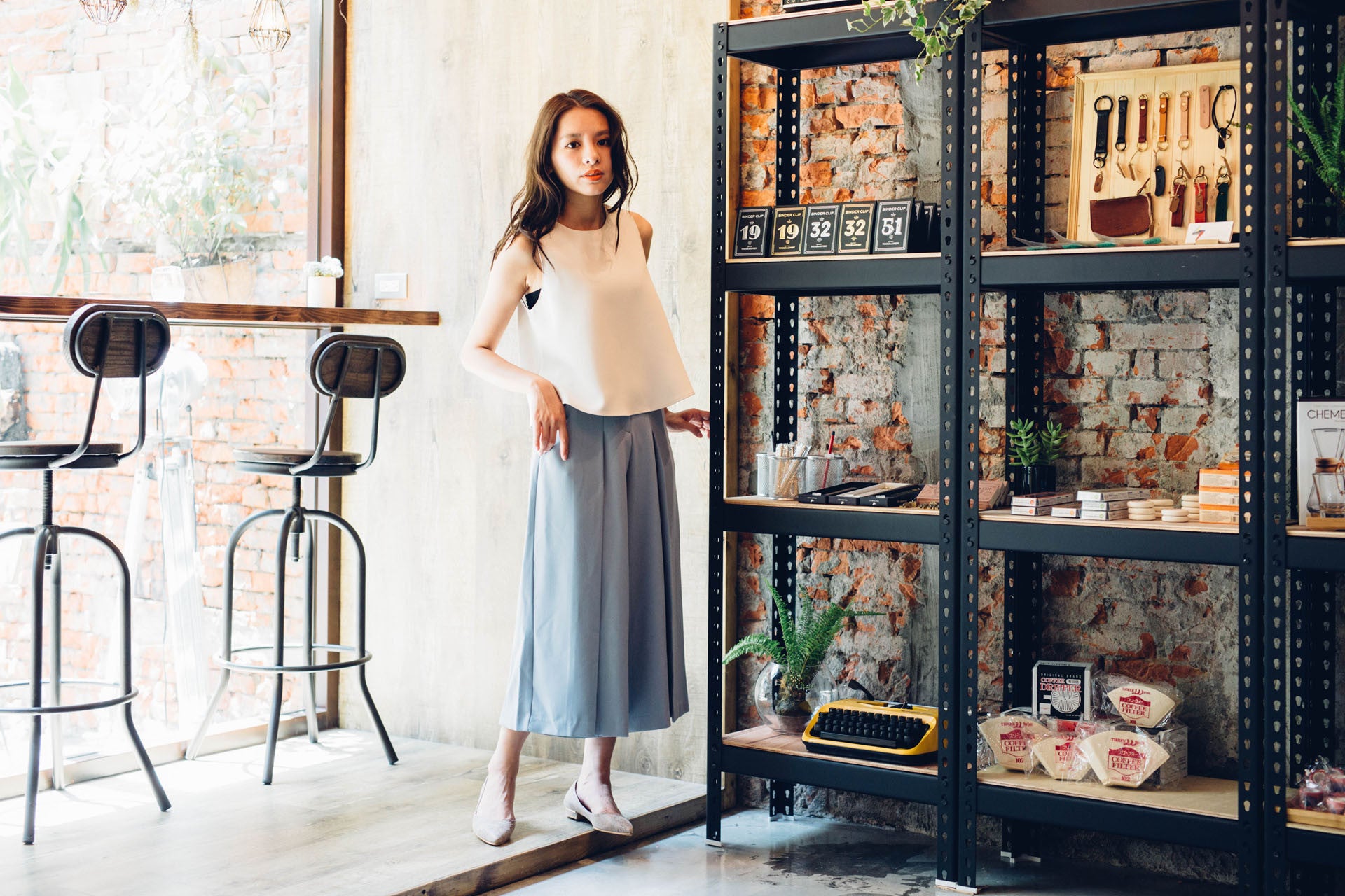 雙活褶八分寬褲(兩色)