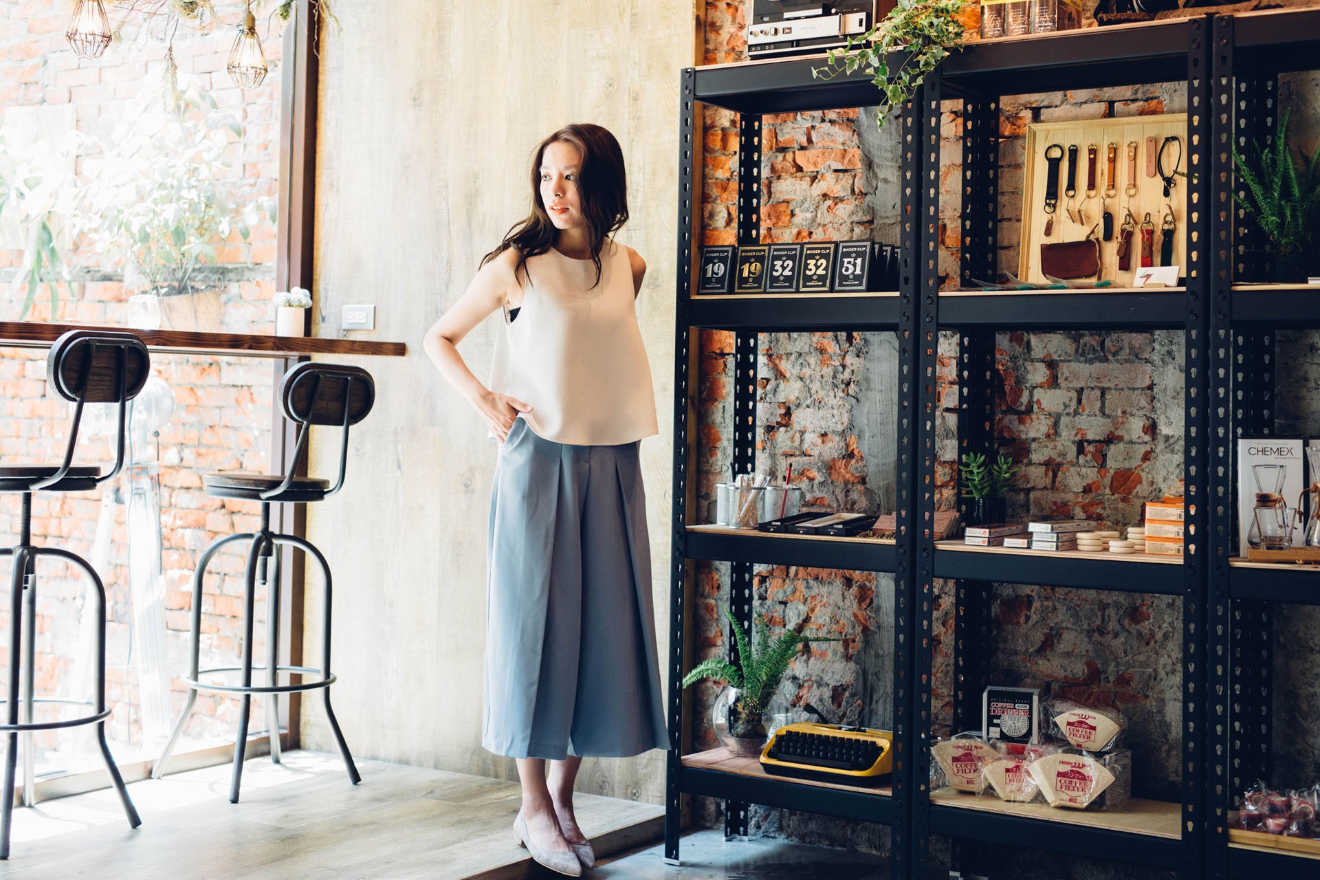 雙活褶八分寬褲(兩色)