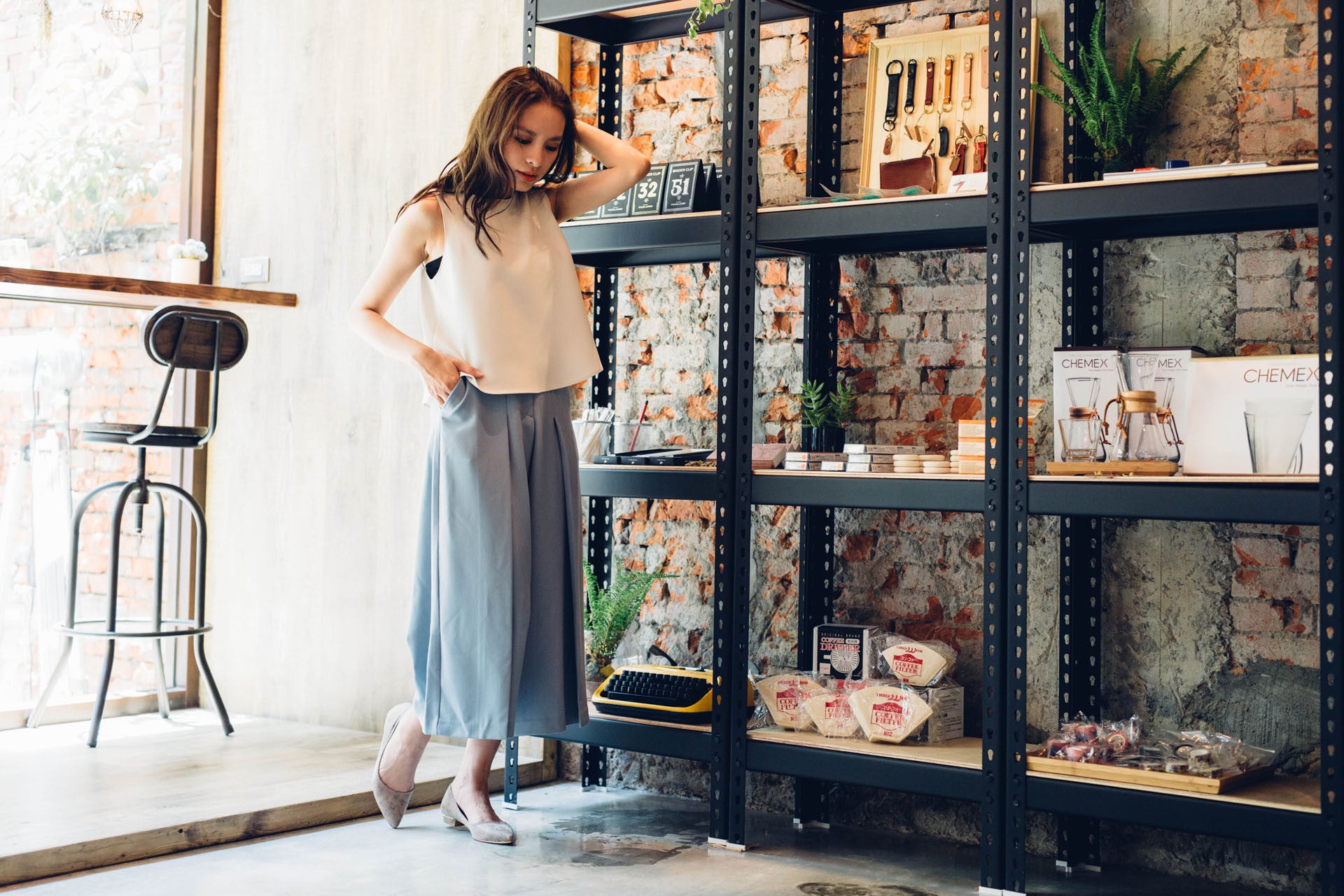 雙活褶八分寬褲(兩色)