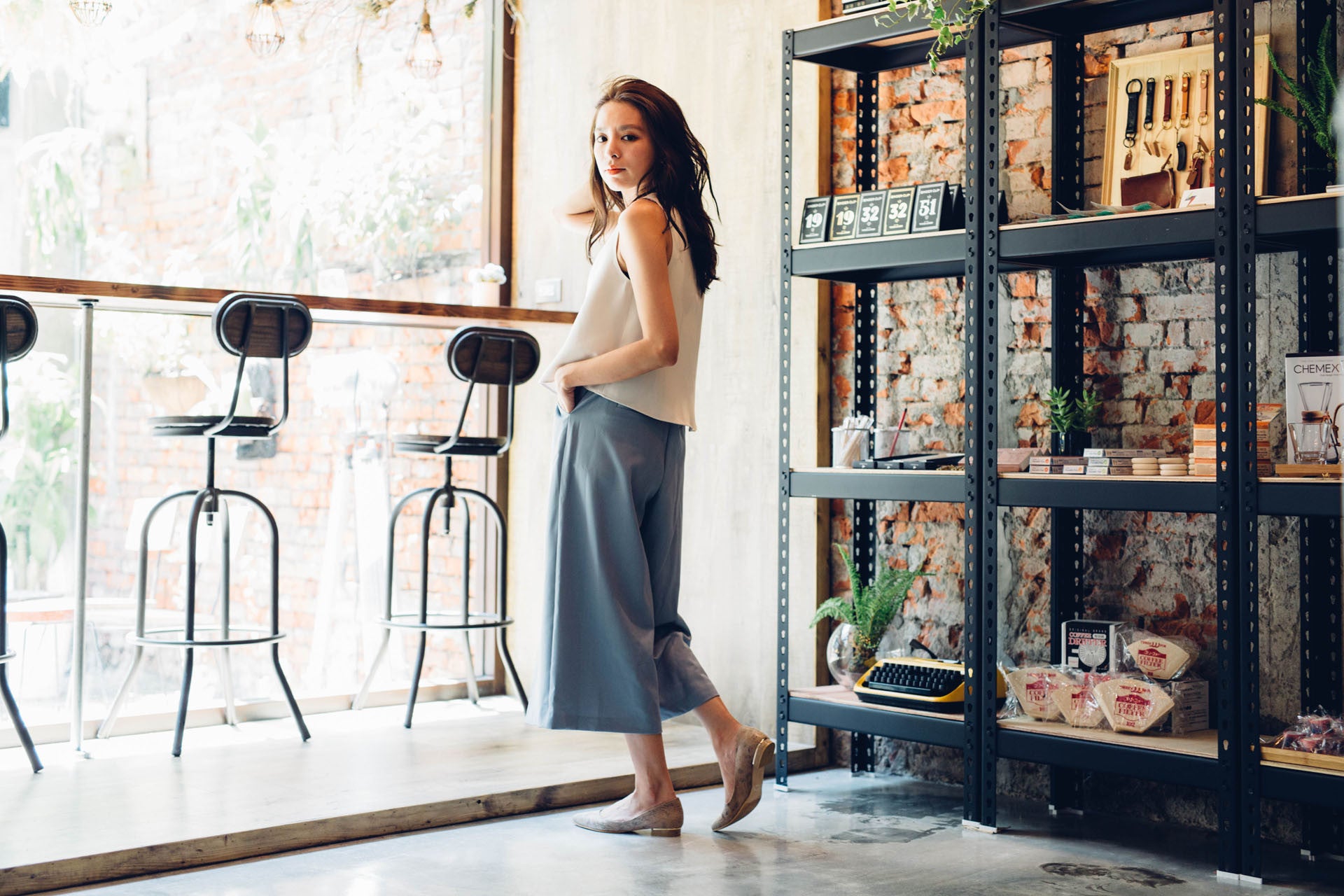 雙活褶八分寬褲(兩色)