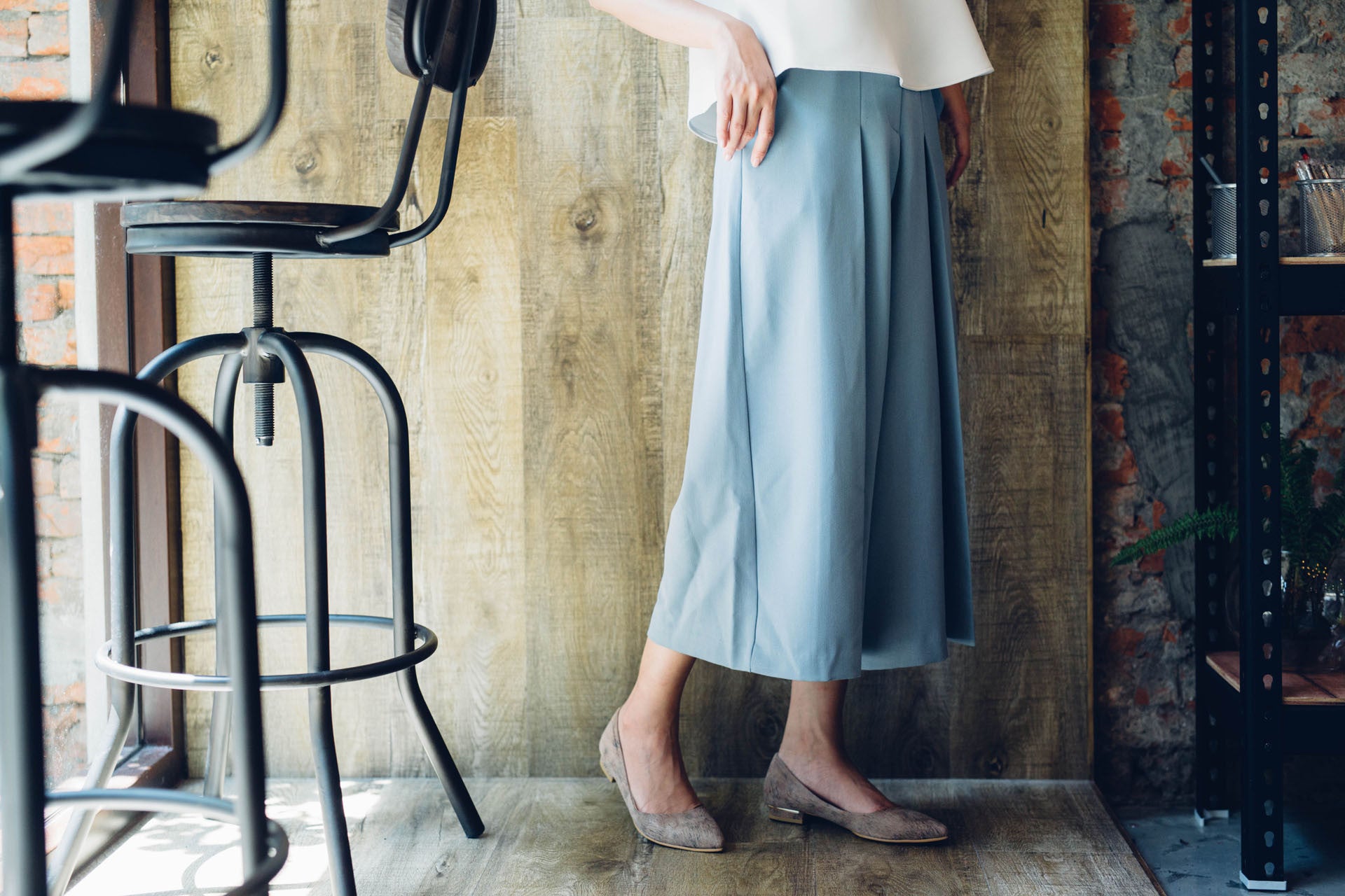 雙活褶八分寬褲(兩色)