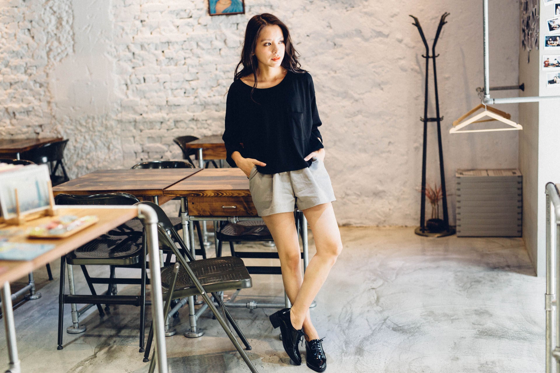 隨性寬版長袖上衣(兩色)