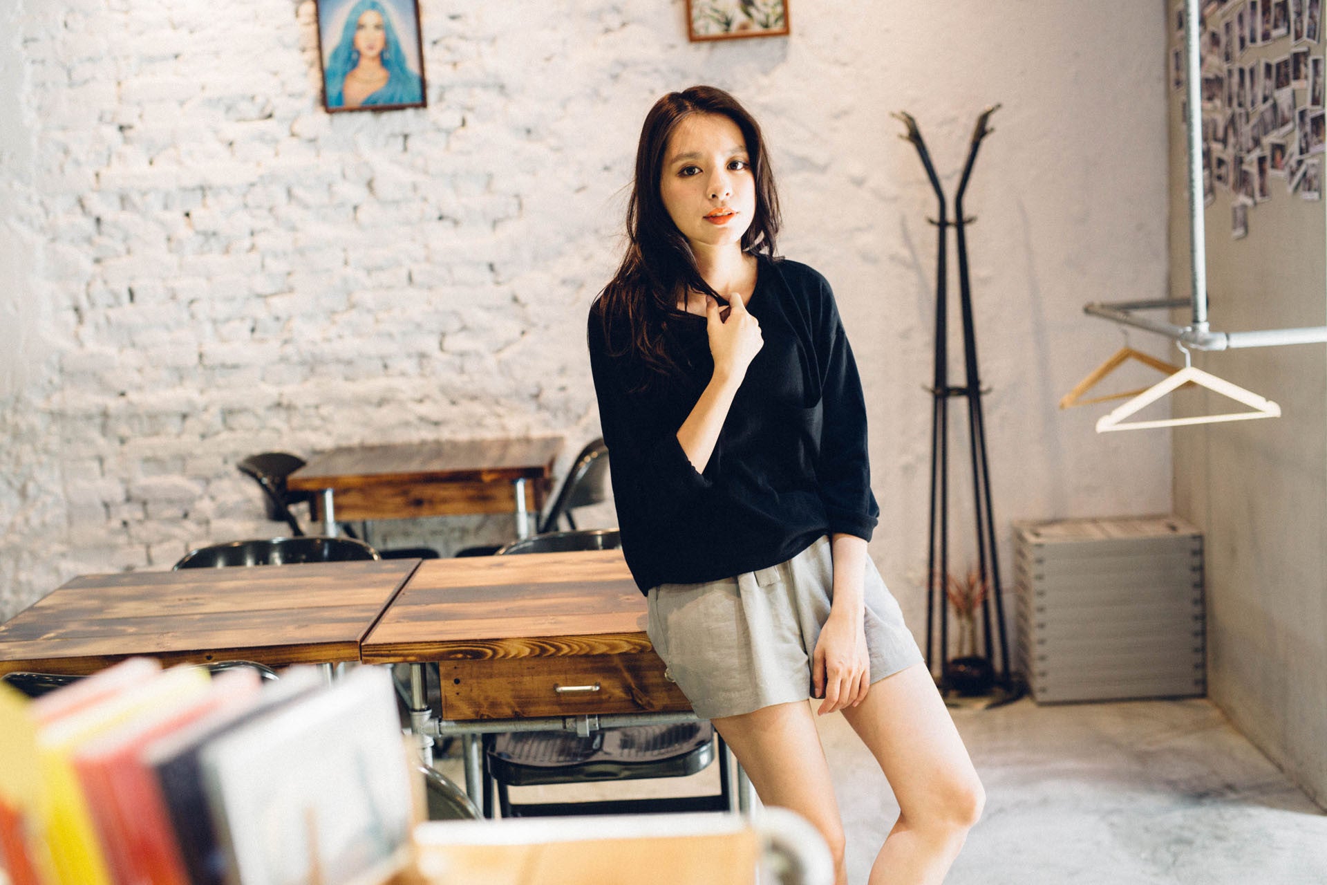 隨性寬版長袖上衣(兩色)