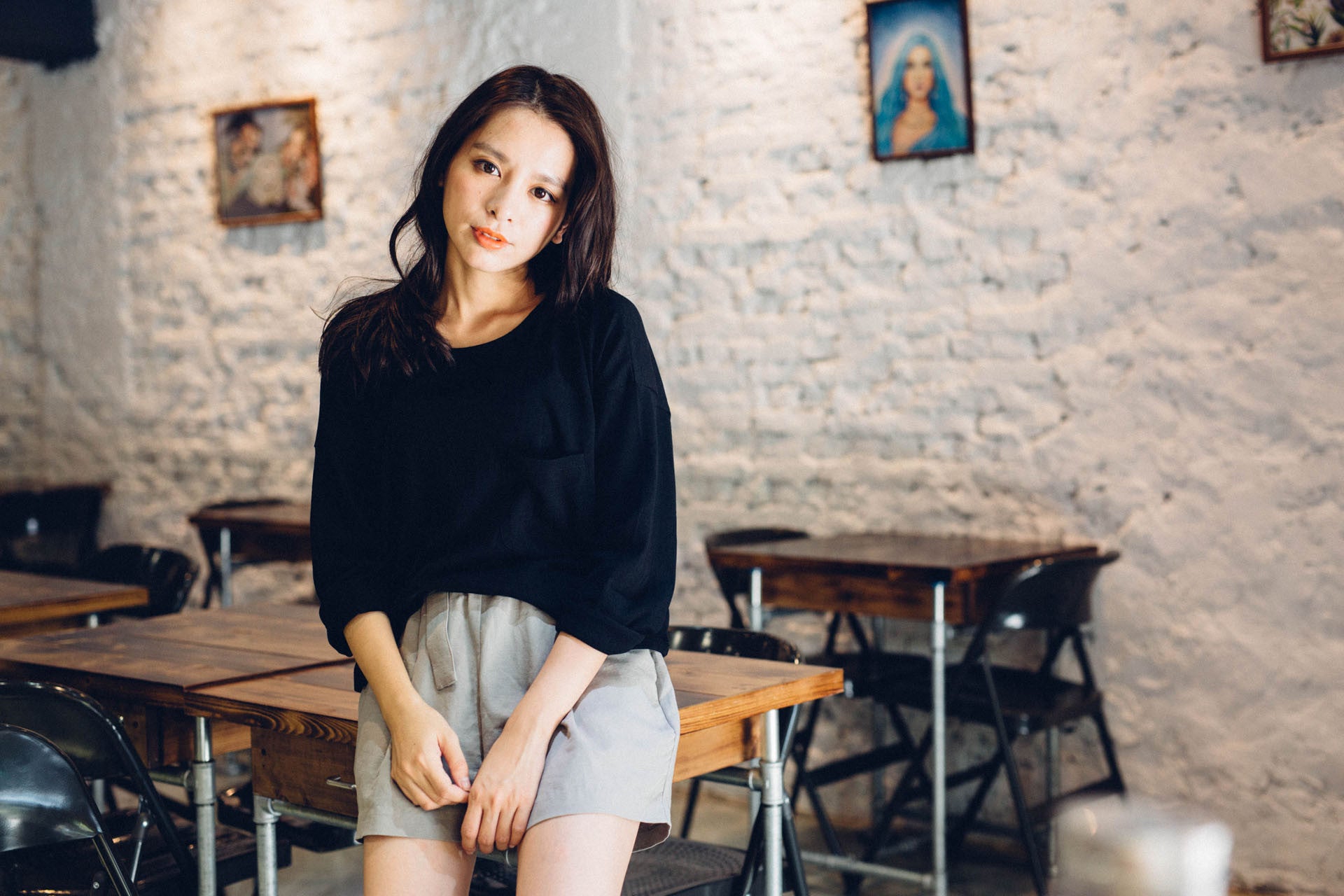 隨性寬版長袖上衣(兩色)