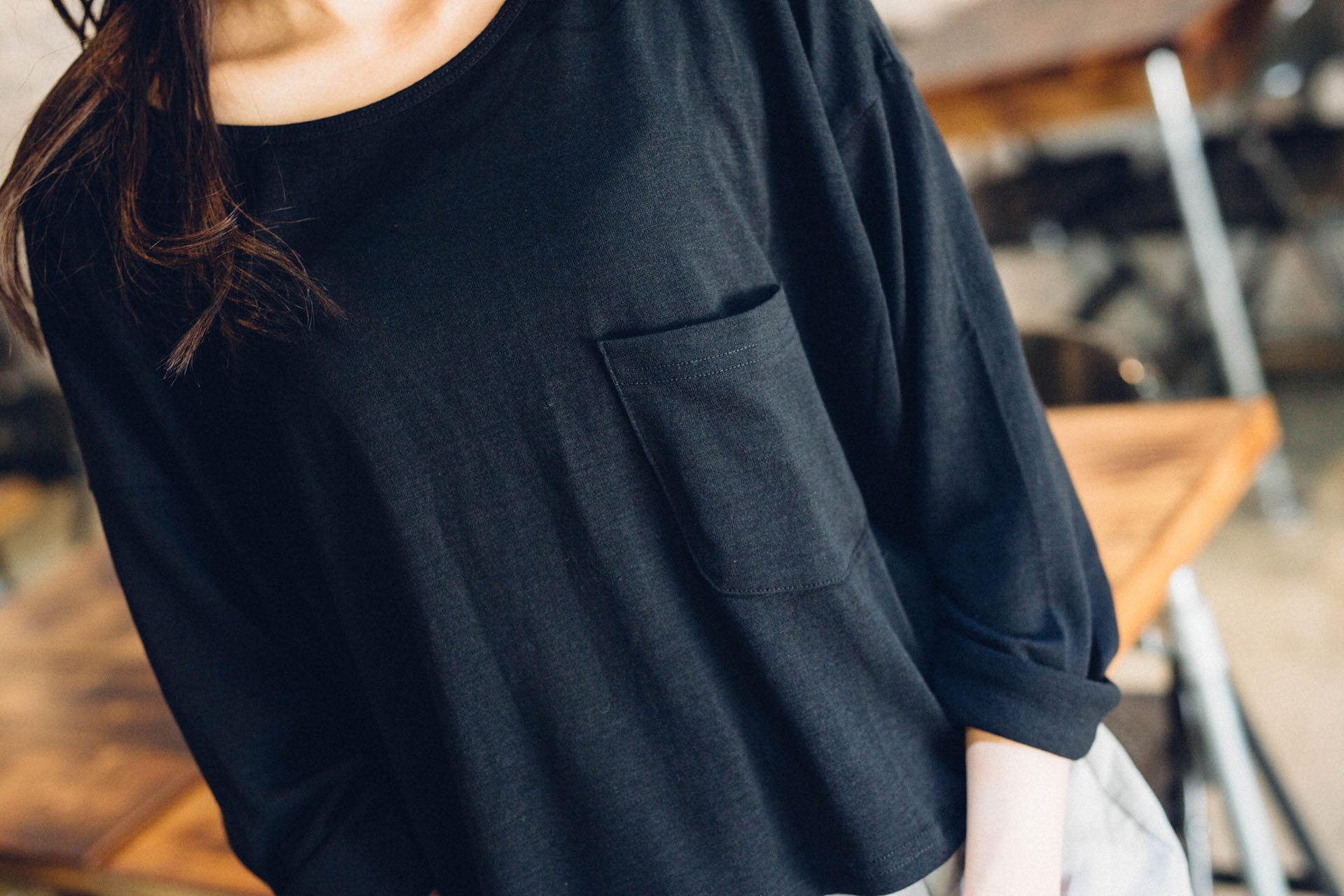 隨性寬版長袖上衣(兩色)