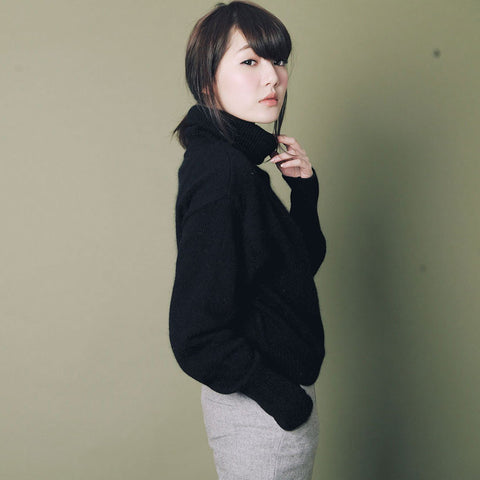 素面高領羊毛毛衣(兩色)