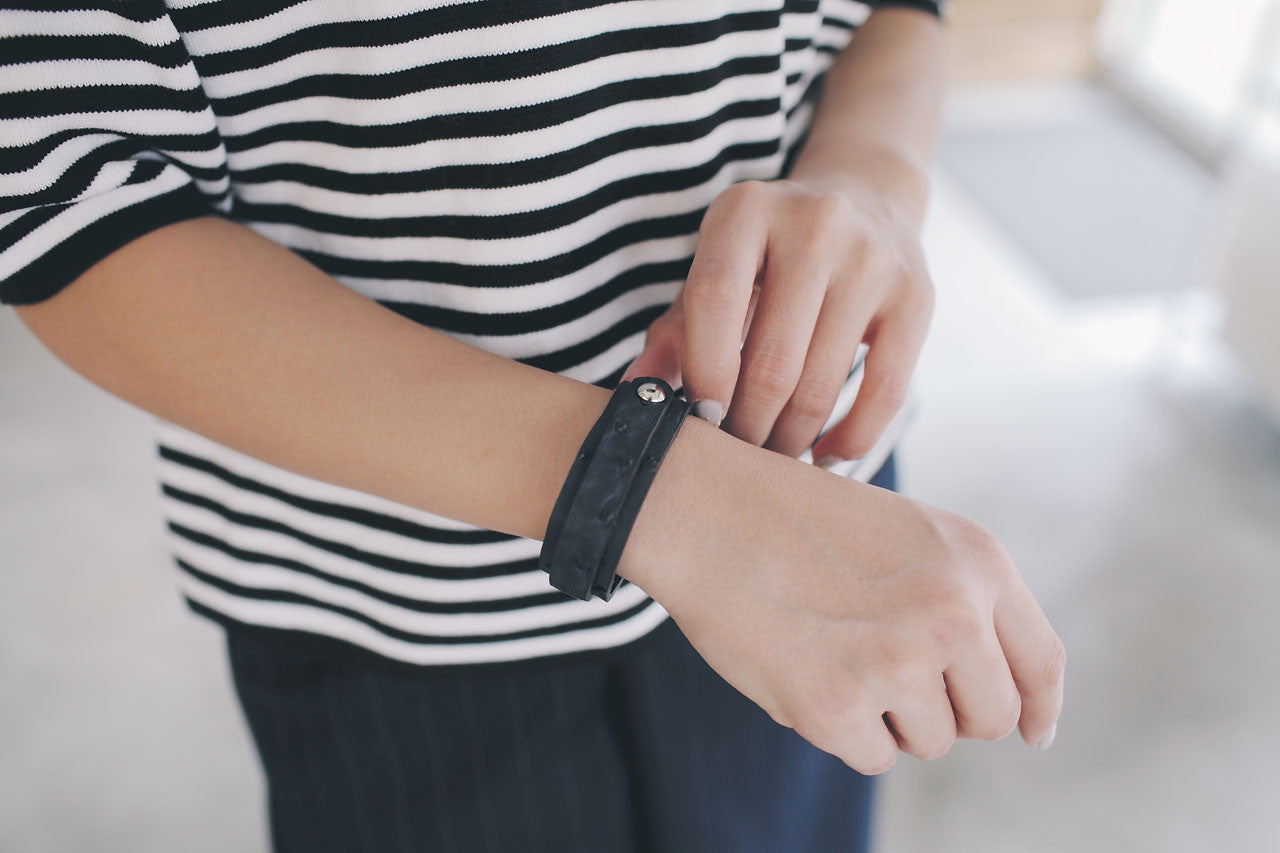 駝鳥皮手環(兩色)