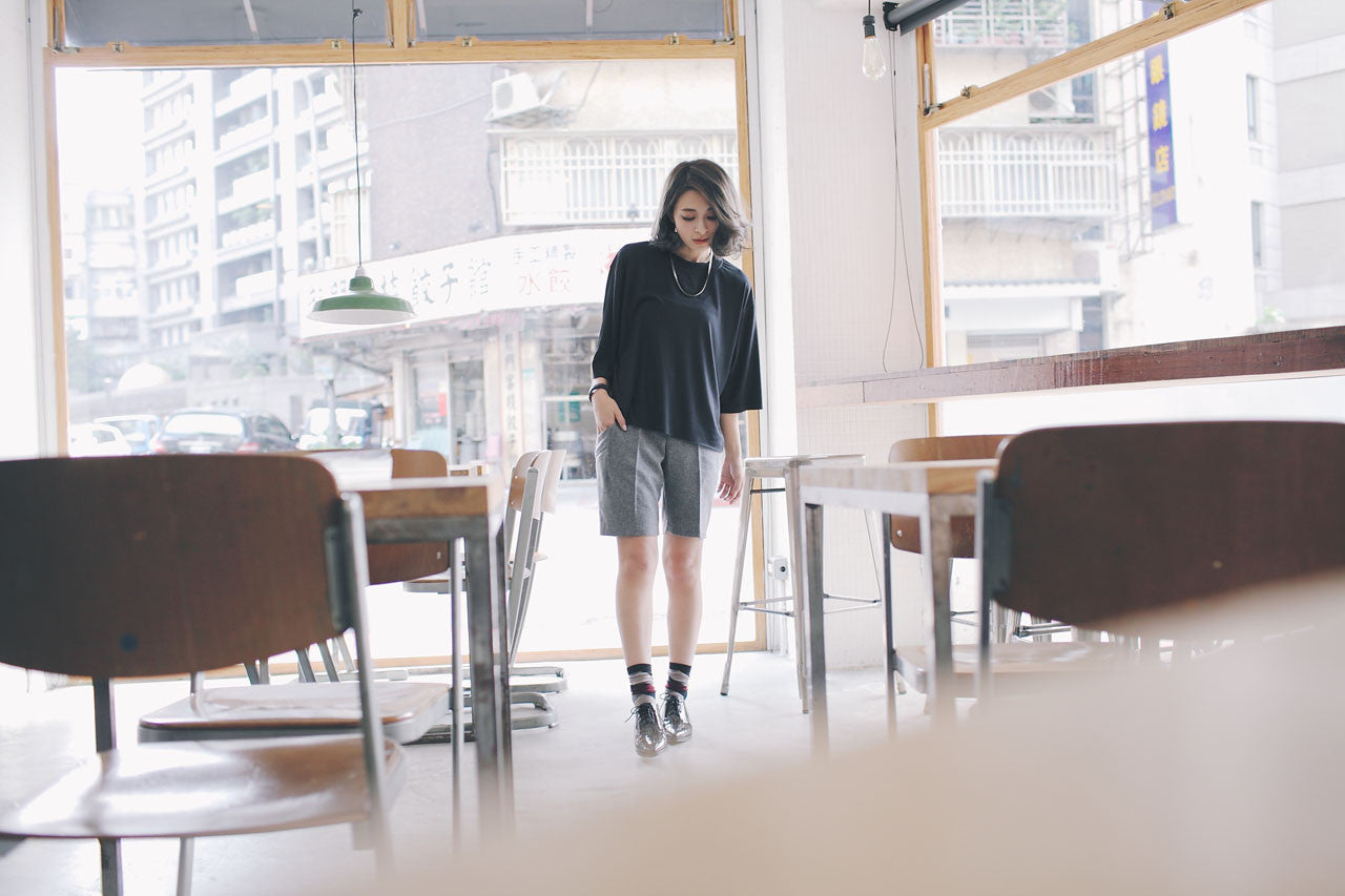 素面寬袖上衣(兩色)