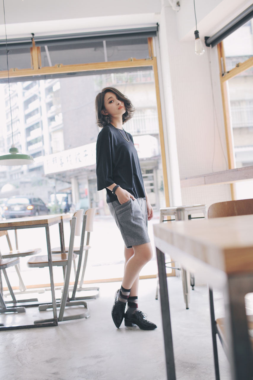 素面寬袖上衣(兩色)