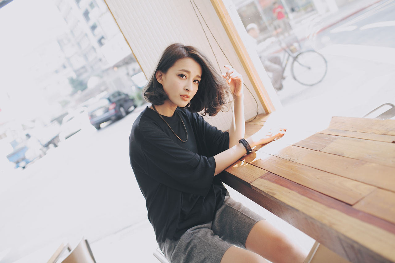 素面寬袖上衣(兩色)