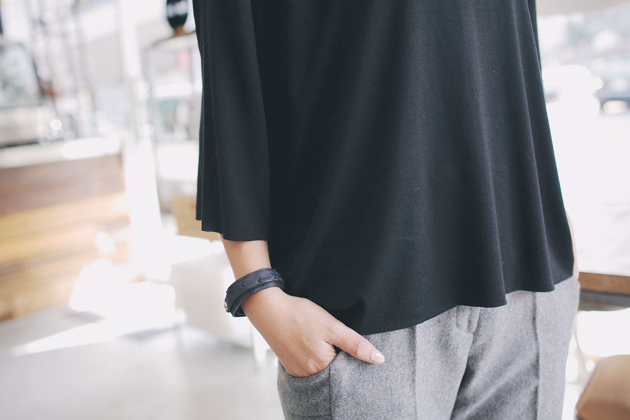 素面寬袖上衣(兩色)