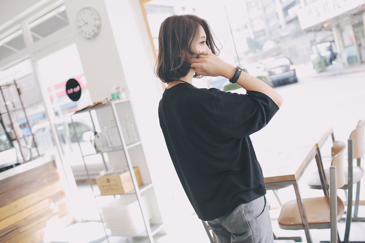 素面寬袖上衣(兩色)