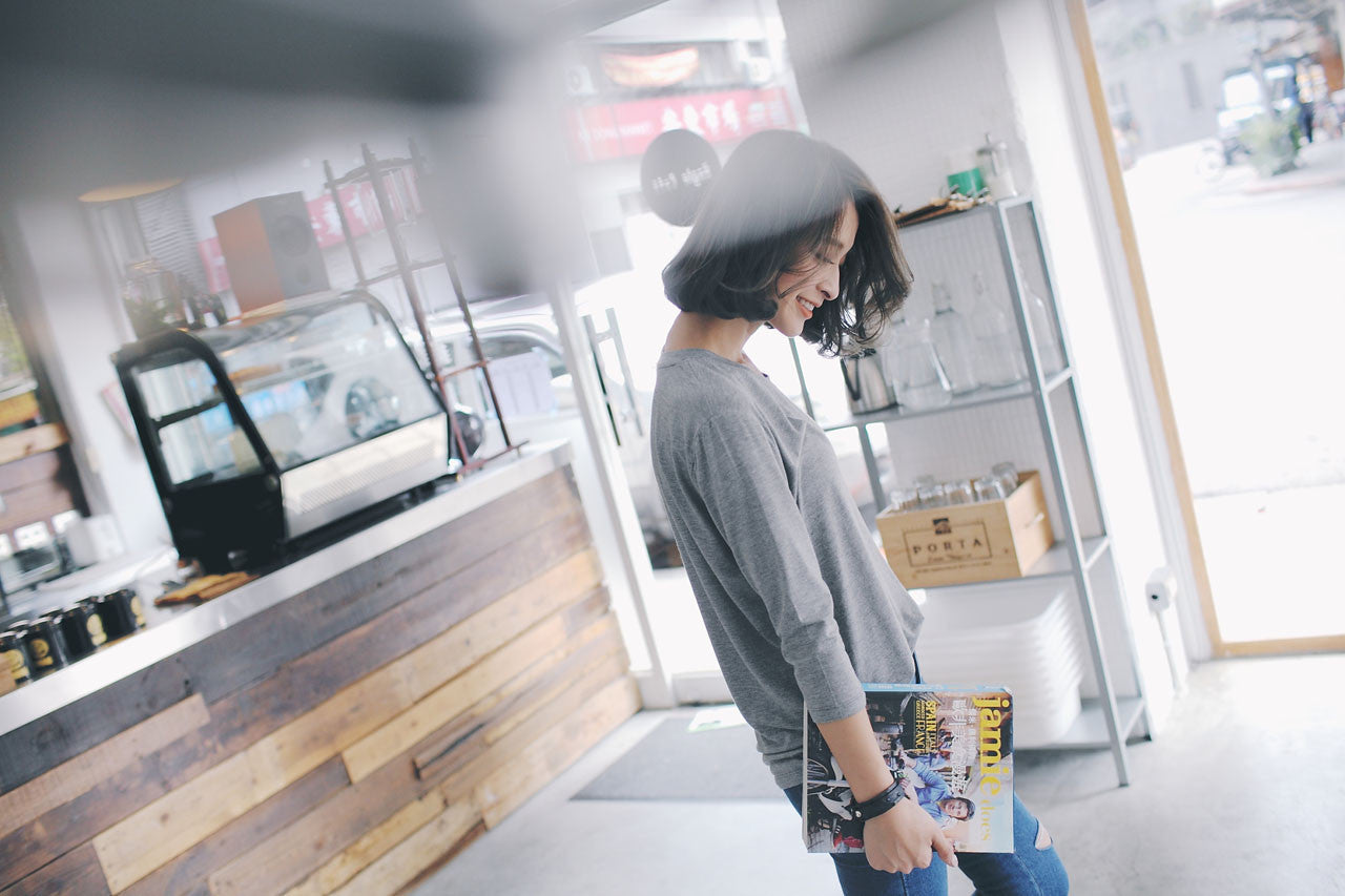 柔軟七分袖上衣(兩色)