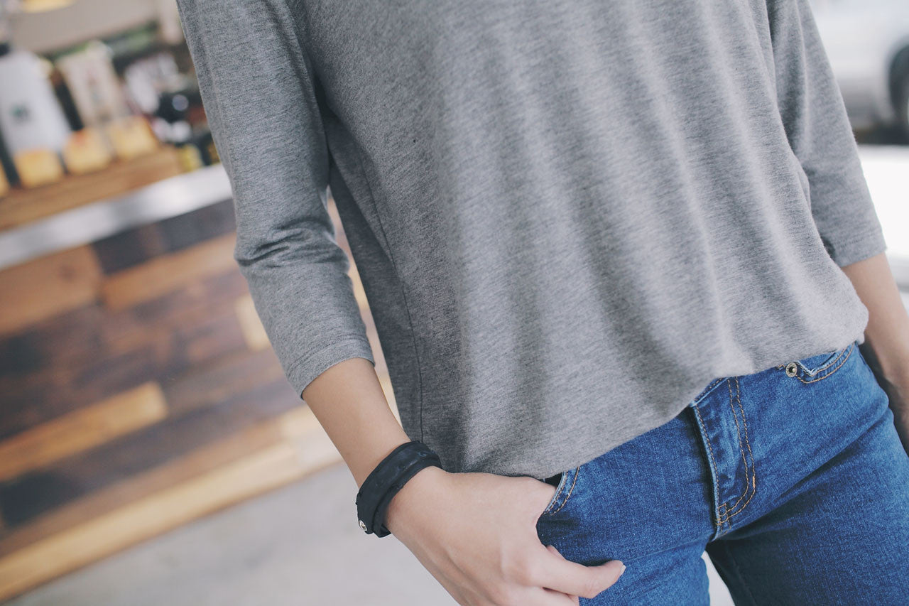 柔軟七分袖上衣(兩色)