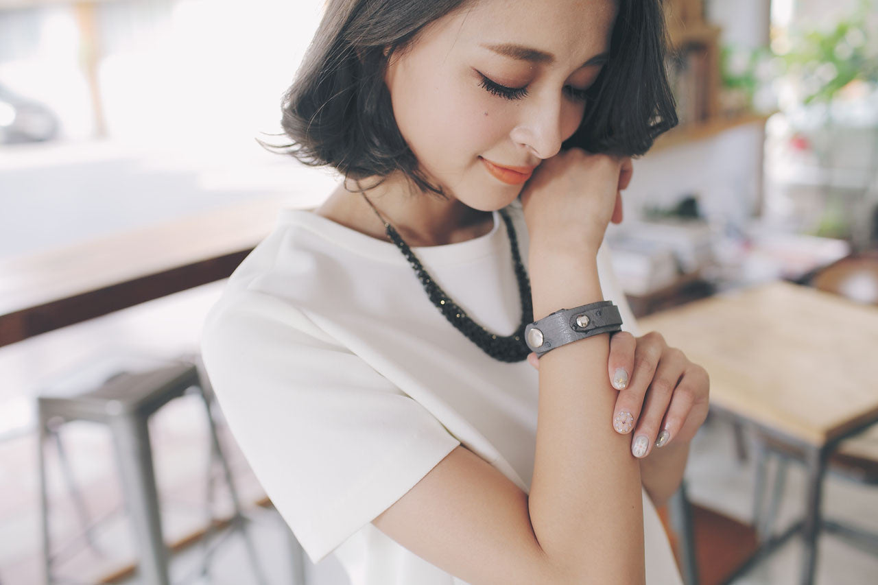 駝鳥皮手環(兩色)