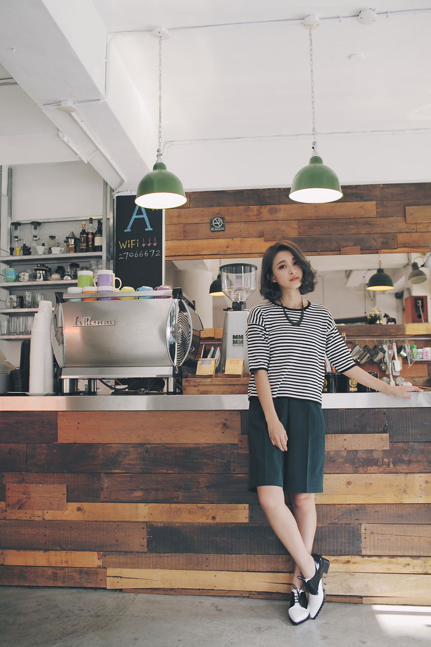 寬版五分褲(兩色)