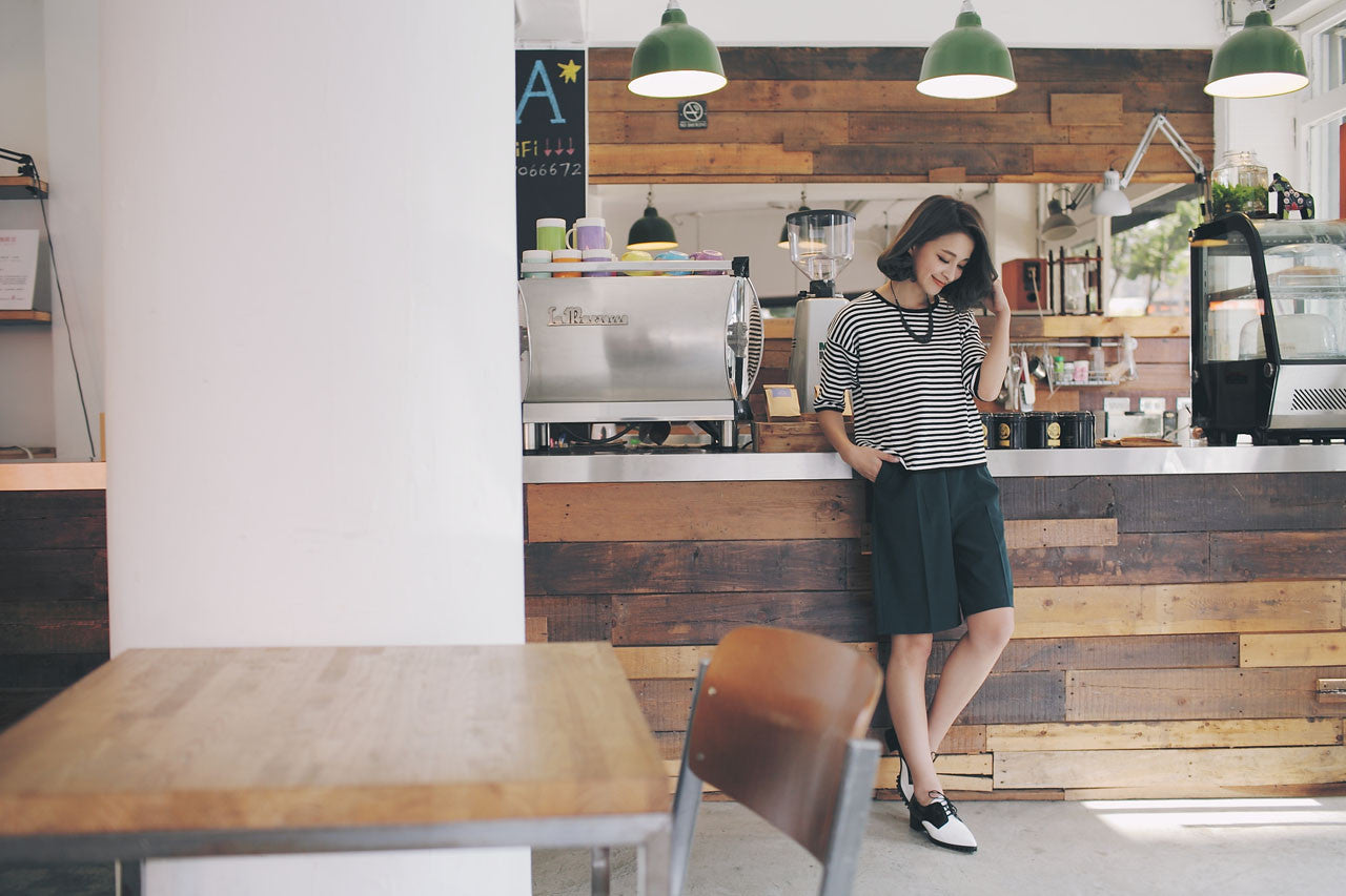 寬版五分褲(兩色)