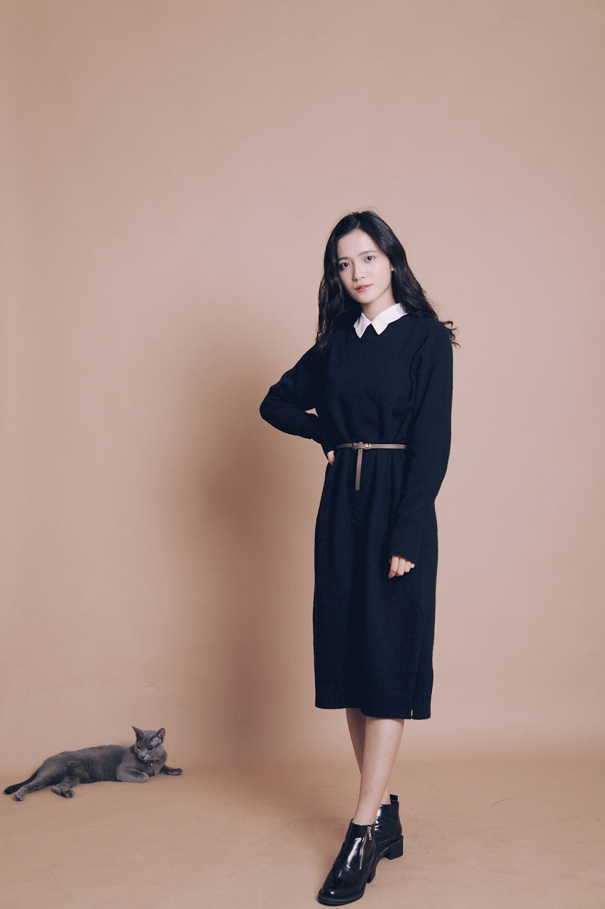 質感喀什米爾羊毛連身裙