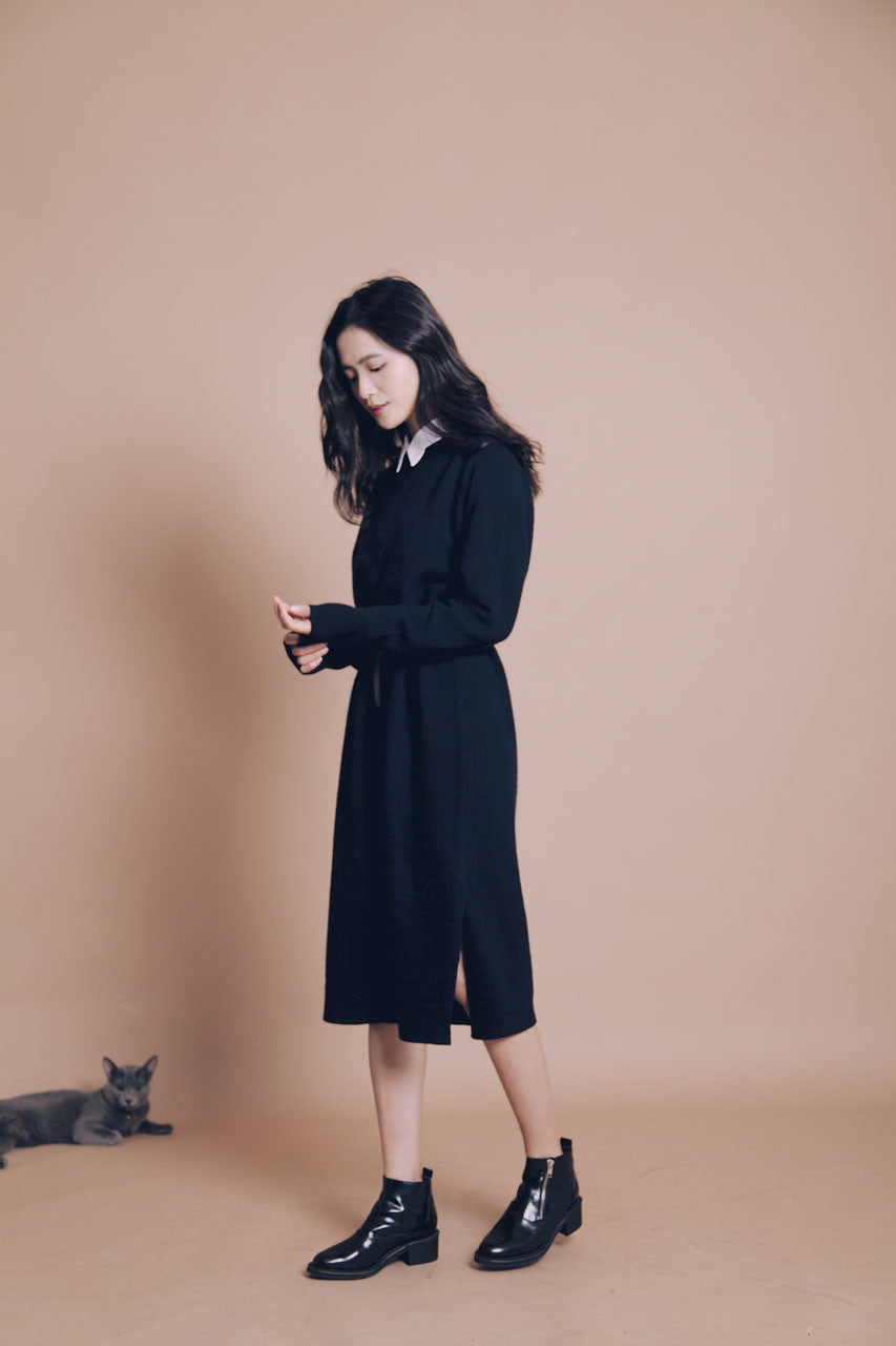 質感喀什米爾羊毛連身裙