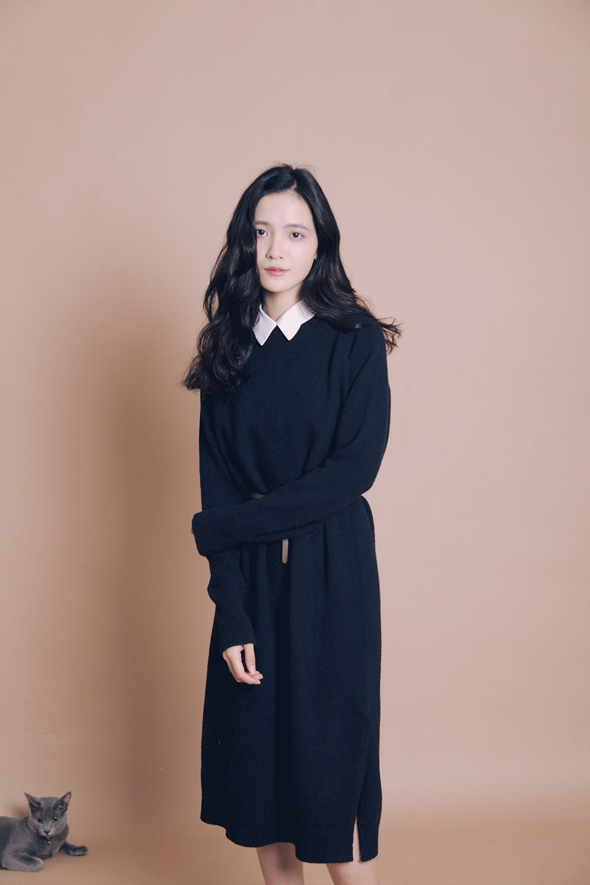 質感喀什米爾羊毛連身裙