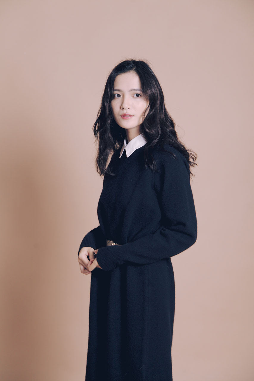 質感喀什米爾羊毛連身裙