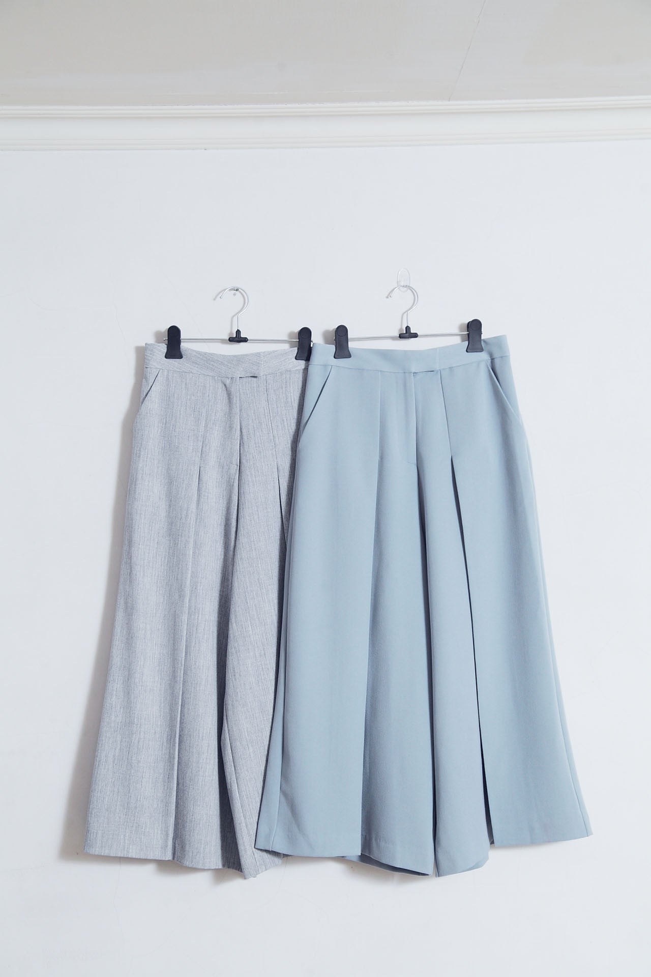 雙活褶八分寬褲(兩色)