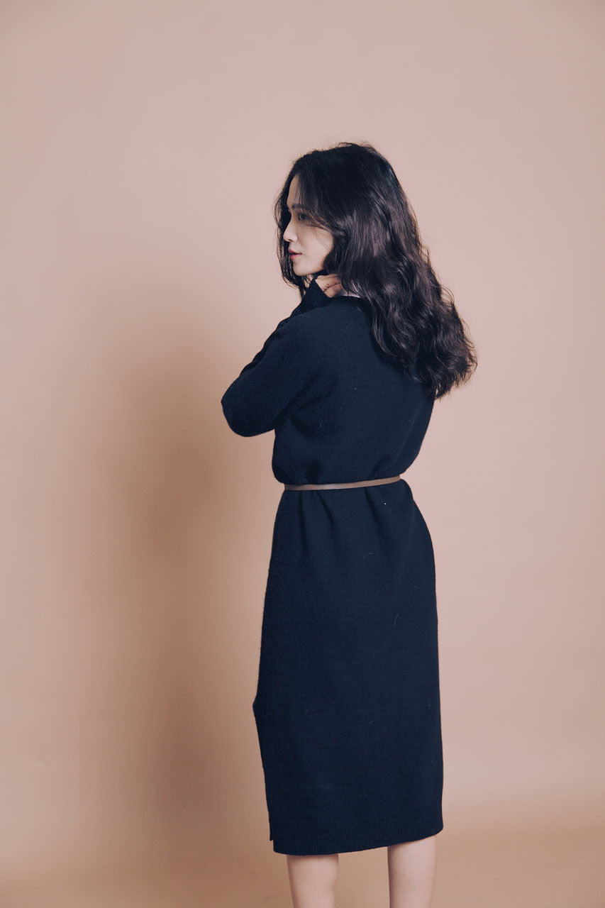 質感喀什米爾羊毛連身裙