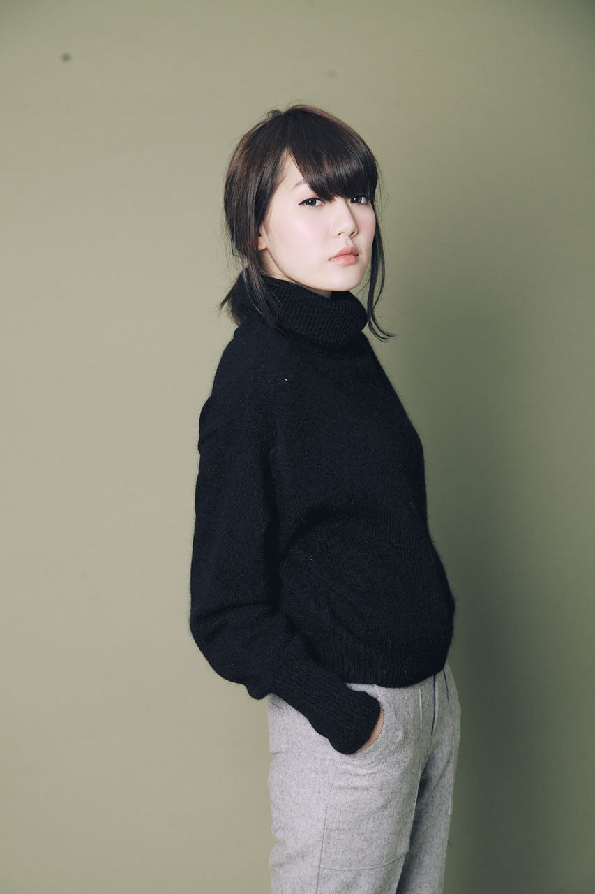 素面高領羊毛毛衣(兩色)