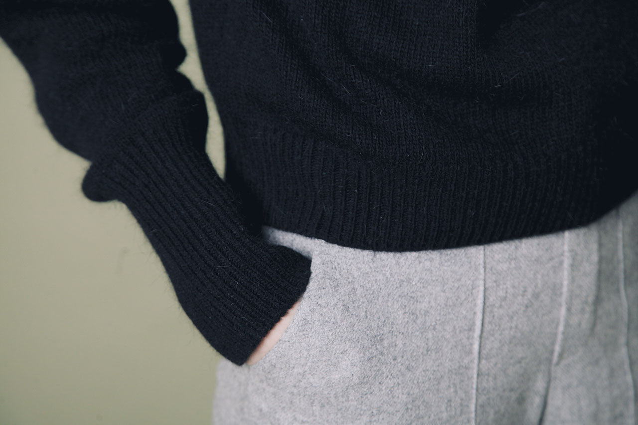 素面高領羊毛毛衣(兩色)