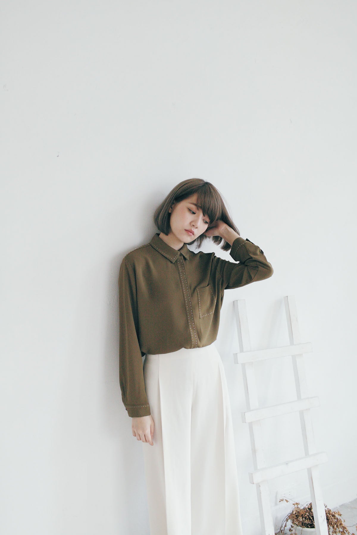 質感打褶九分寬褲(兩色)