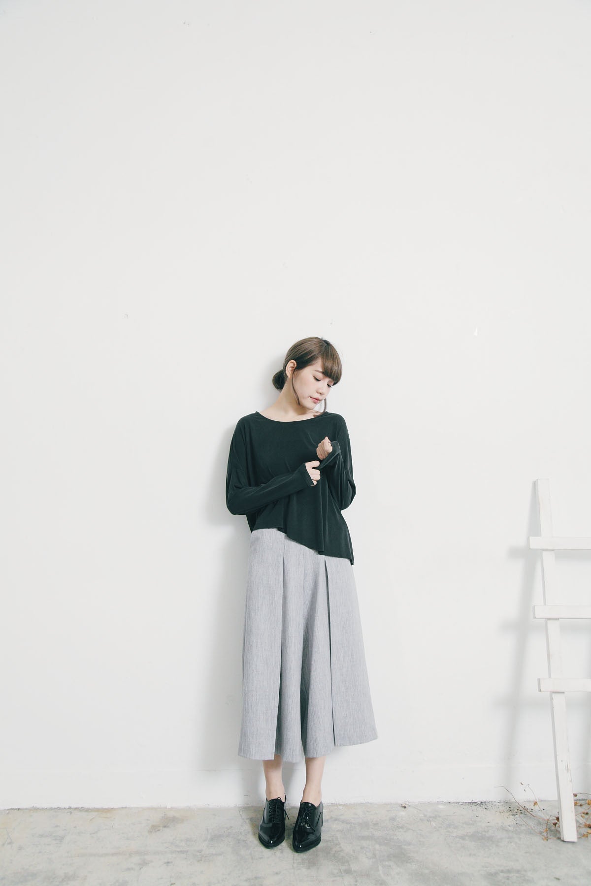 雙活褶八分寬褲(兩色)